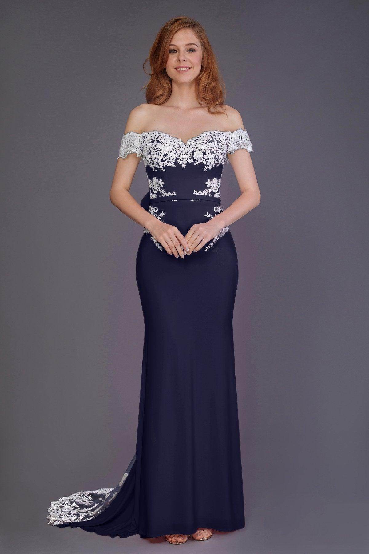 Mermaid Sweep Train Knitted Fabric Bridesmaid Dress PR3491