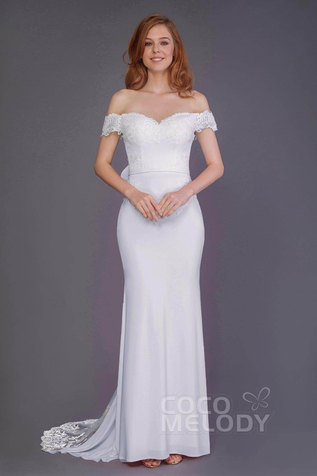 Mermaid Sweep Train Knitted Fabric Bridesmaid Dress PR3491
