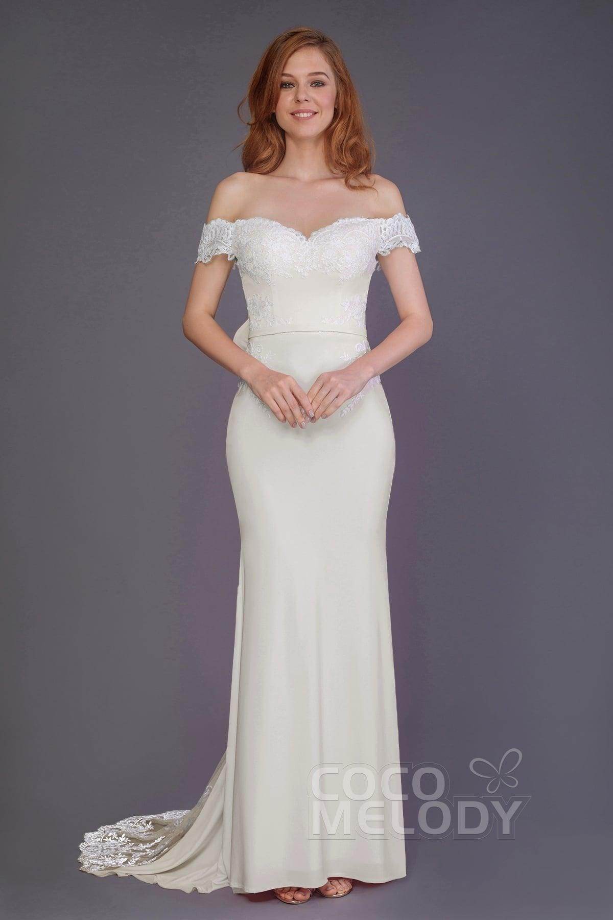 Mermaid Sweep Train Knitted Fabric Bridesmaid Dress PR3491