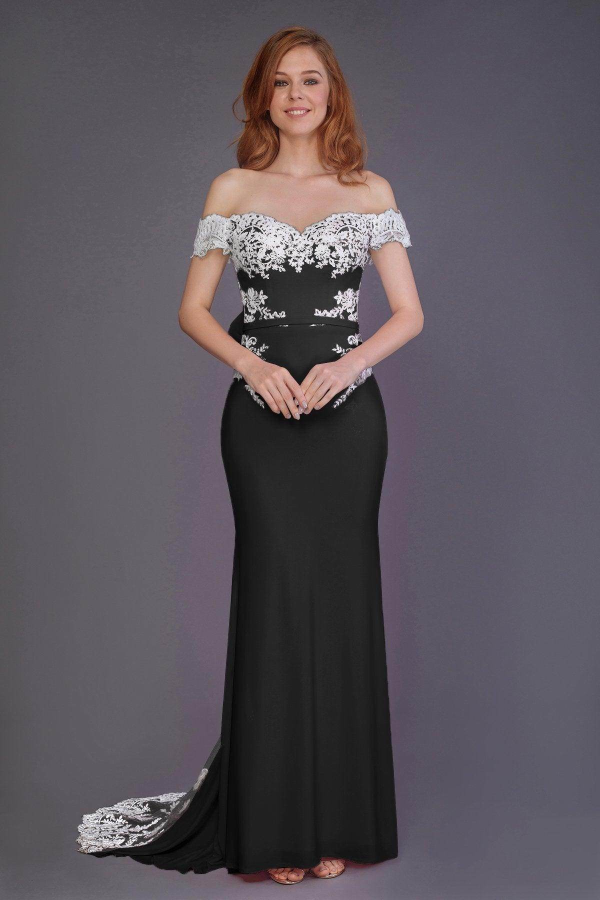Mermaid Sweep Train Knitted Fabric Bridesmaid Dress PR3491