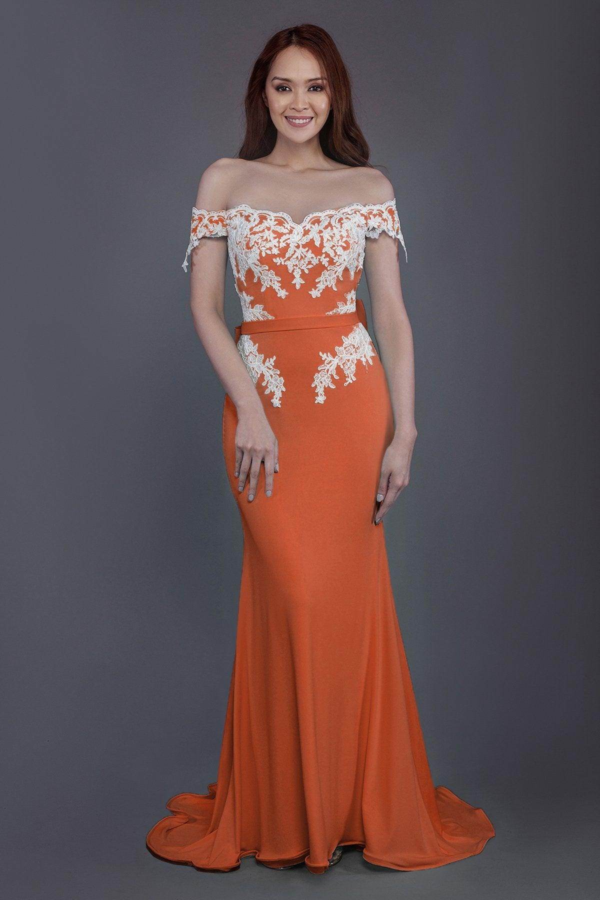 Mermaid Sweep Train Knitted Fabric Bridesmaid Dress PR3497