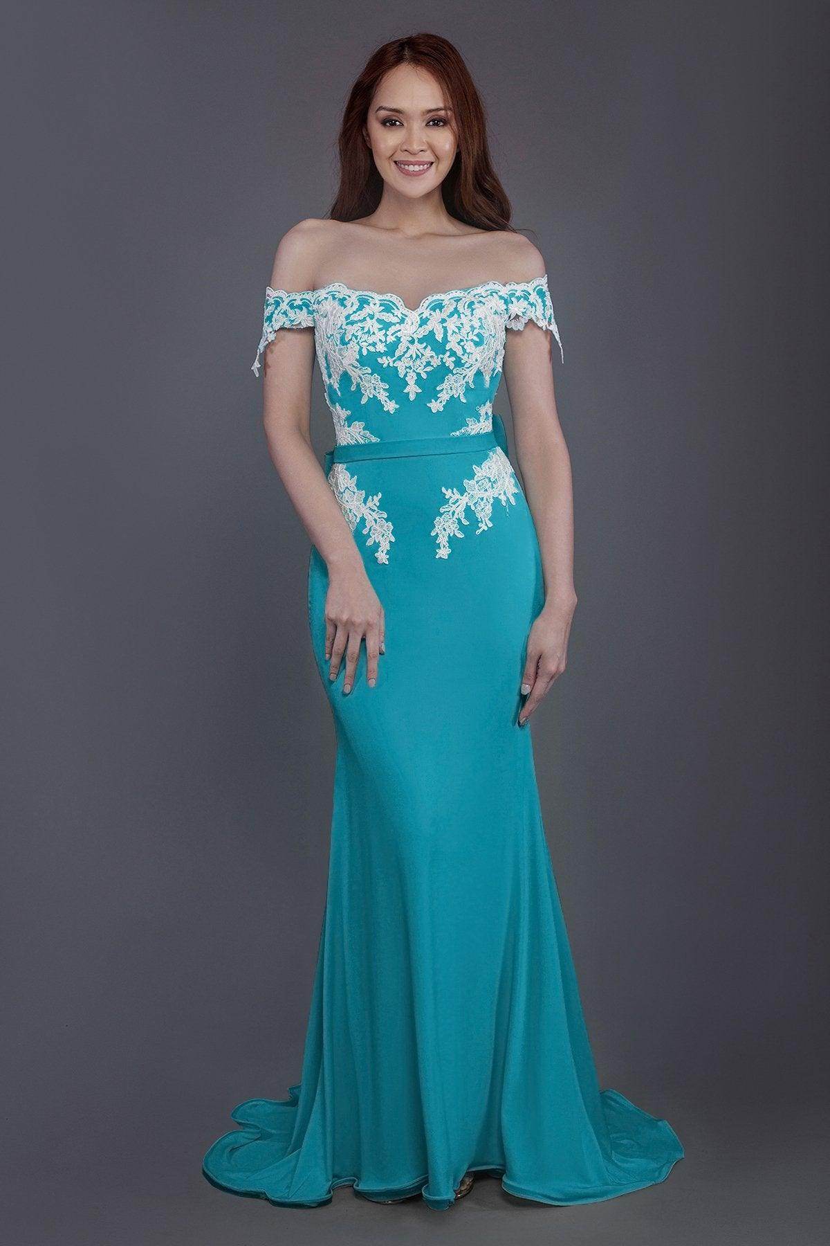 Mermaid Sweep Train Knitted Fabric Bridesmaid Dress PR3497