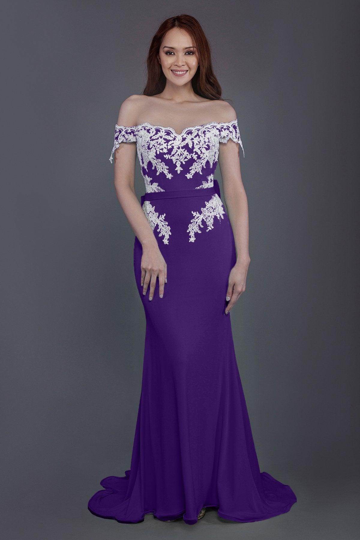 Mermaid Sweep Train Knitted Fabric Bridesmaid Dress PR3497
