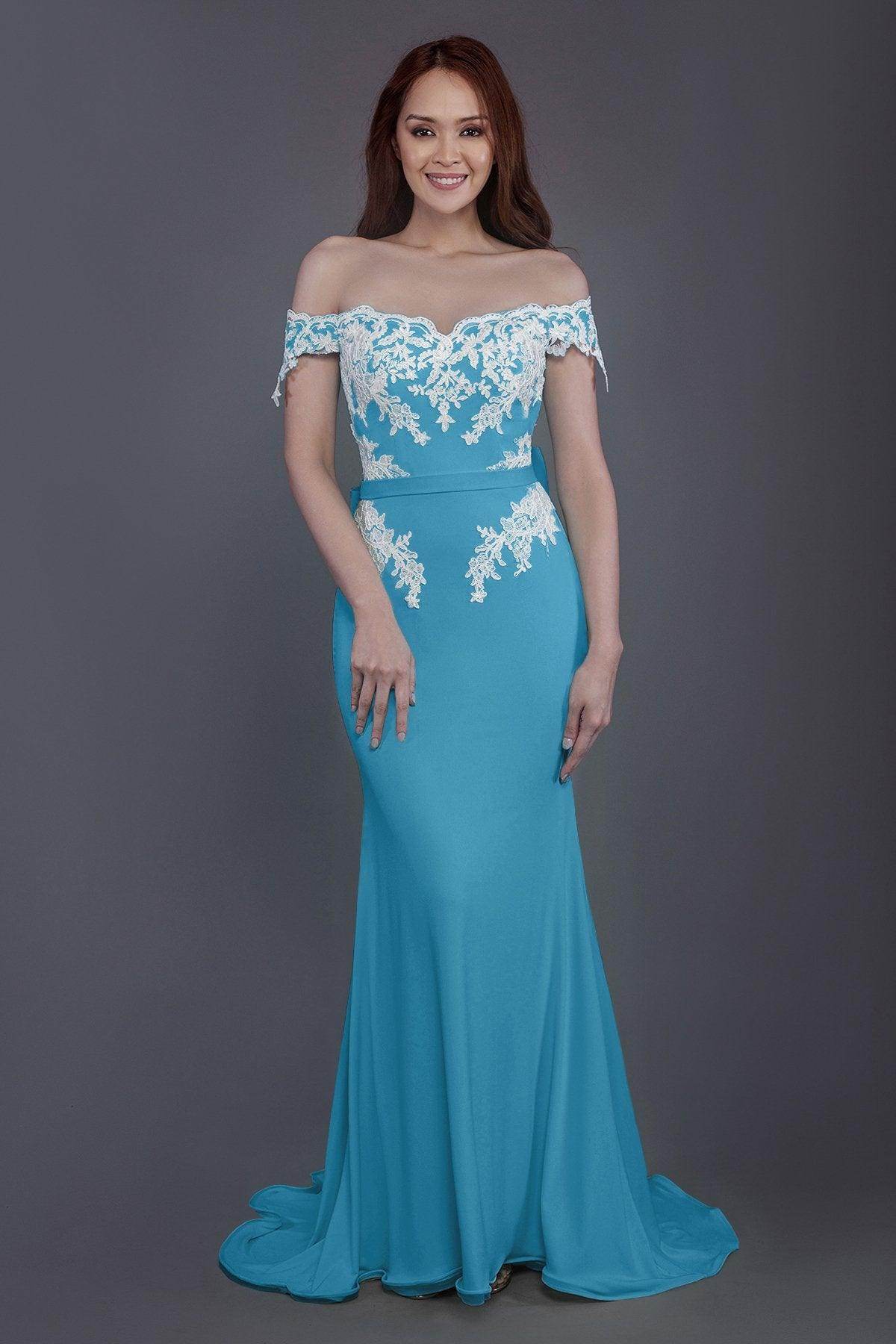 Mermaid Sweep Train Knitted Fabric Bridesmaid Dress PR3497