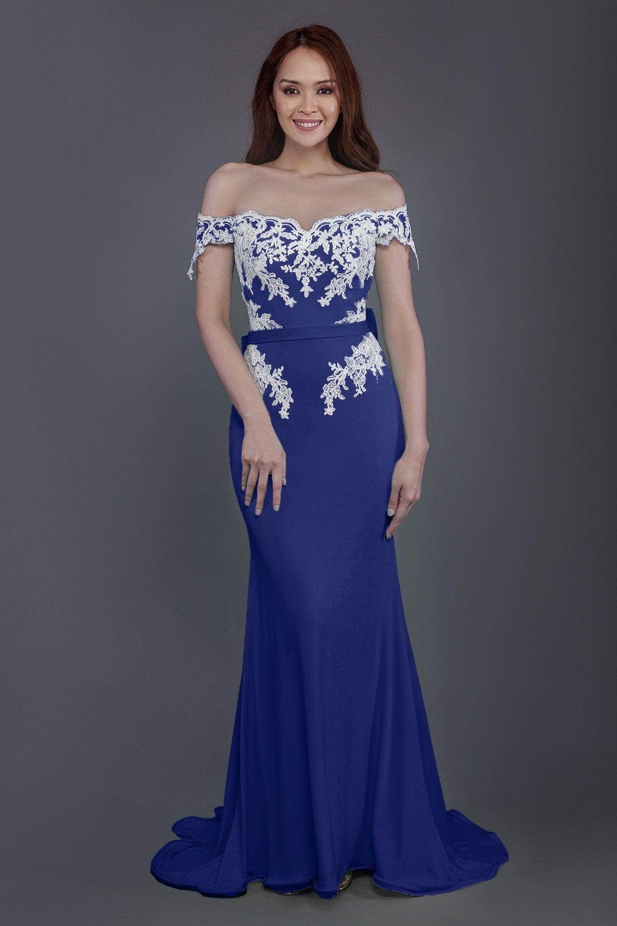 Mermaid Sweep Train Knitted Fabric Bridesmaid Dress PR3497