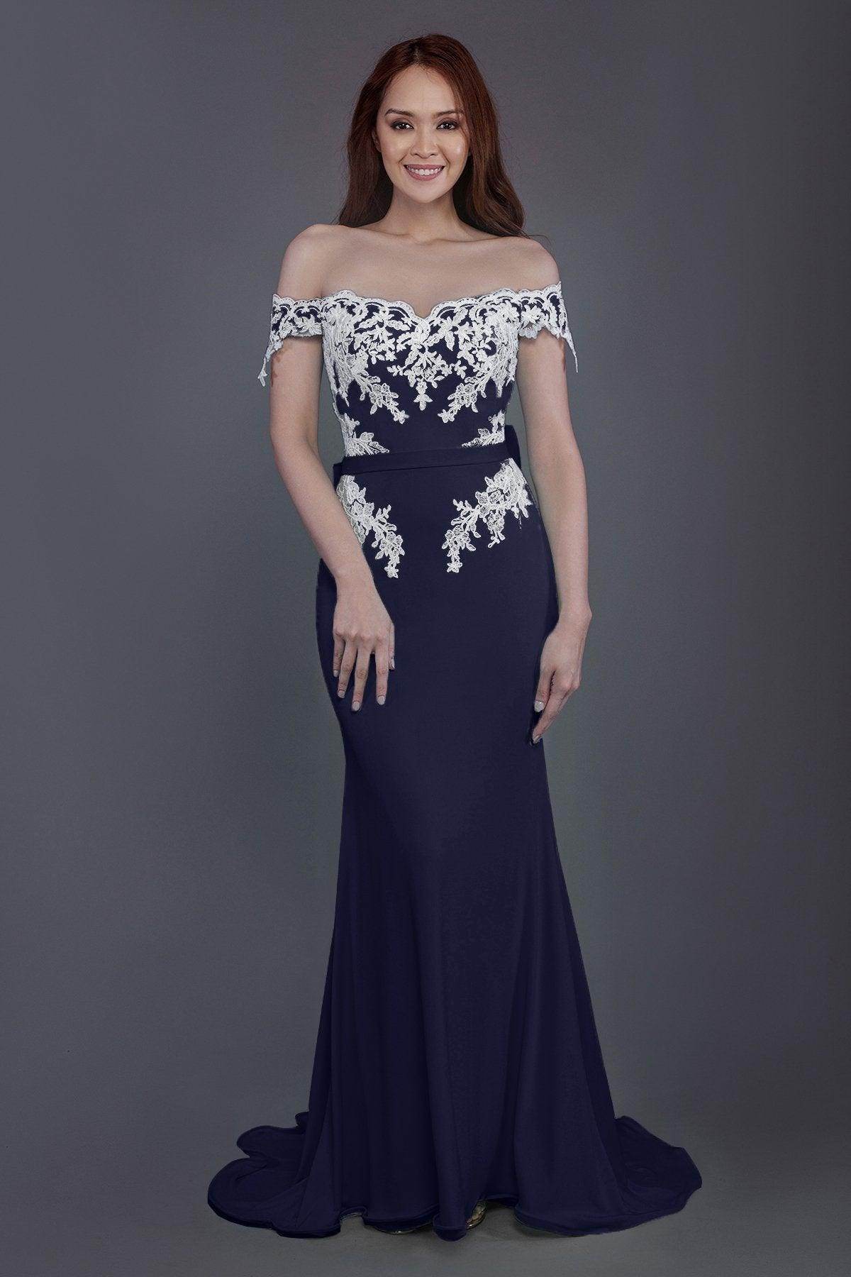Mermaid Sweep Train Knitted Fabric Bridesmaid Dress PR3497