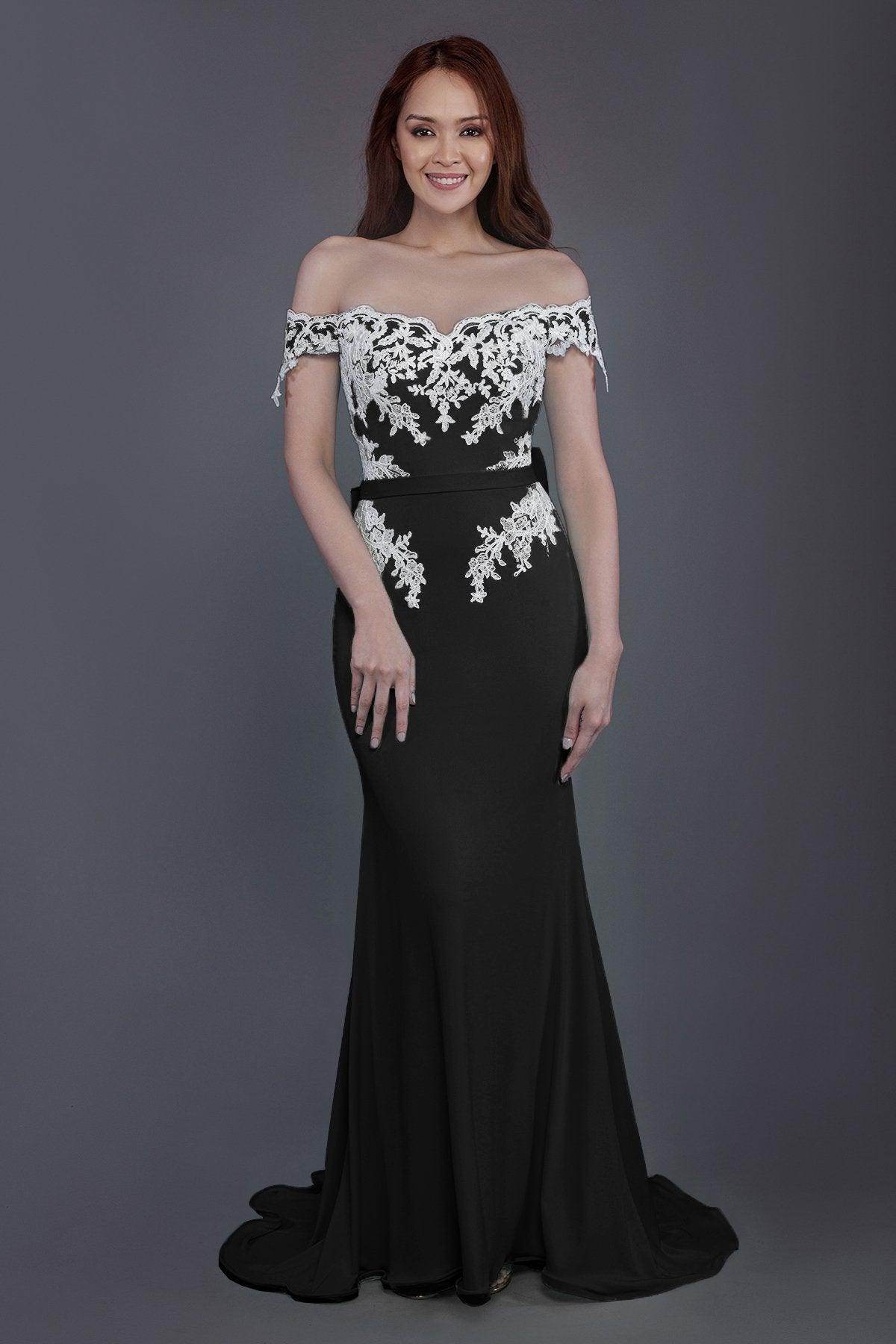 Mermaid Sweep Train Knitted Fabric Bridesmaid Dress PR3497