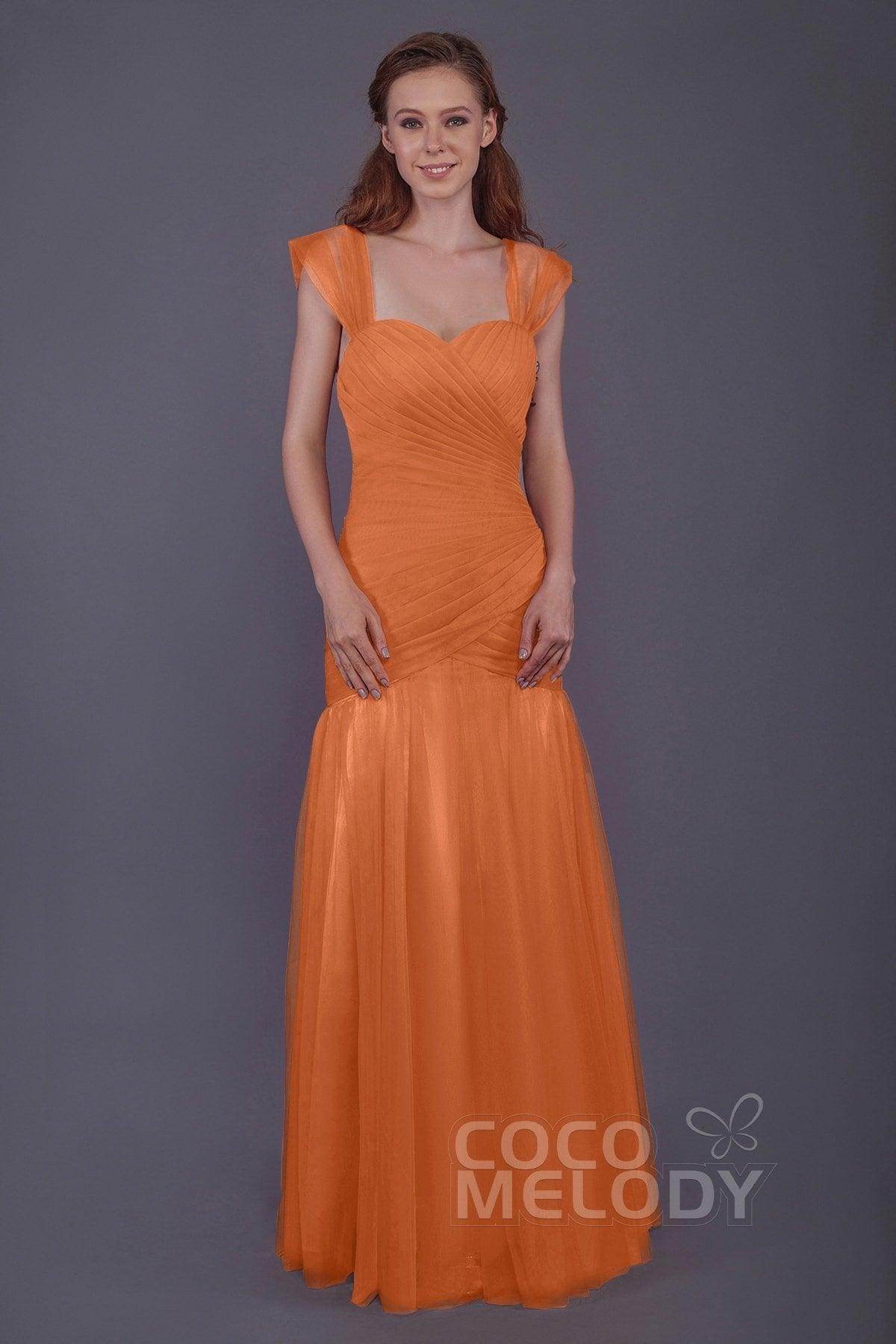 Trumpet-Mermaid Floor Length Tulle Bridesmaid Dress PR3500
