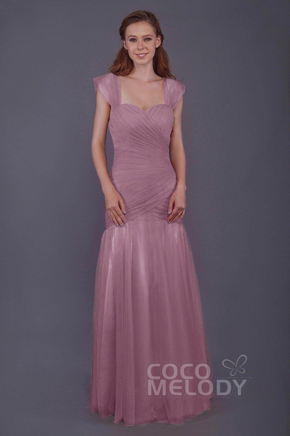 Trumpet-Mermaid Floor Length Tulle Bridesmaid Dress PR3500
