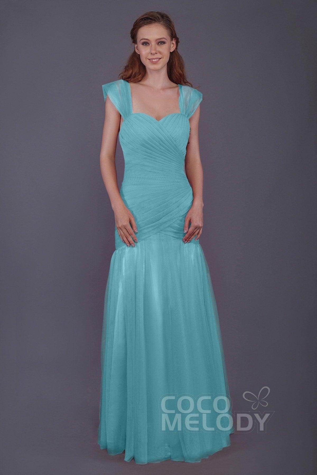 Trumpet-Mermaid Floor Length Tulle Bridesmaid Dress PR3500