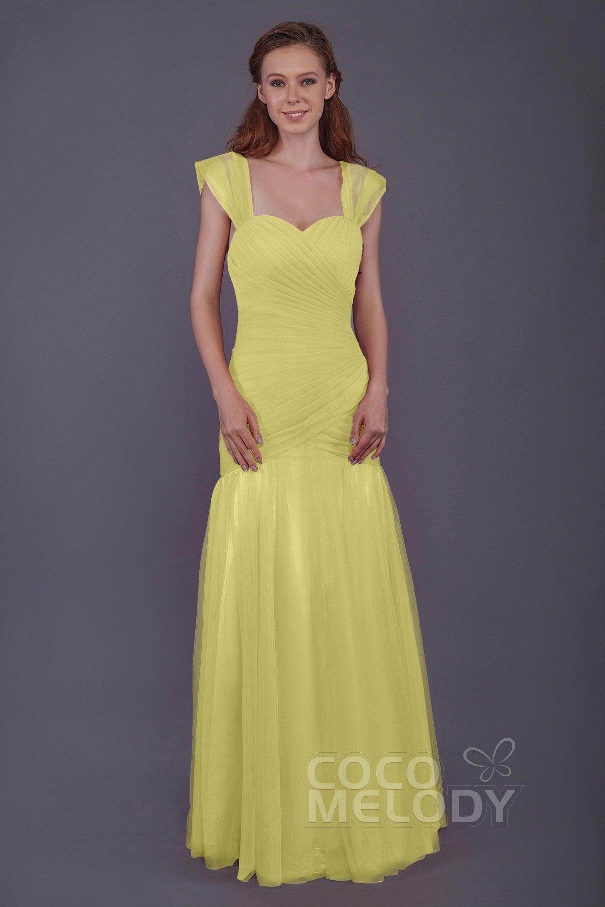 Trumpet-Mermaid Floor Length Tulle Bridesmaid Dress PR3500