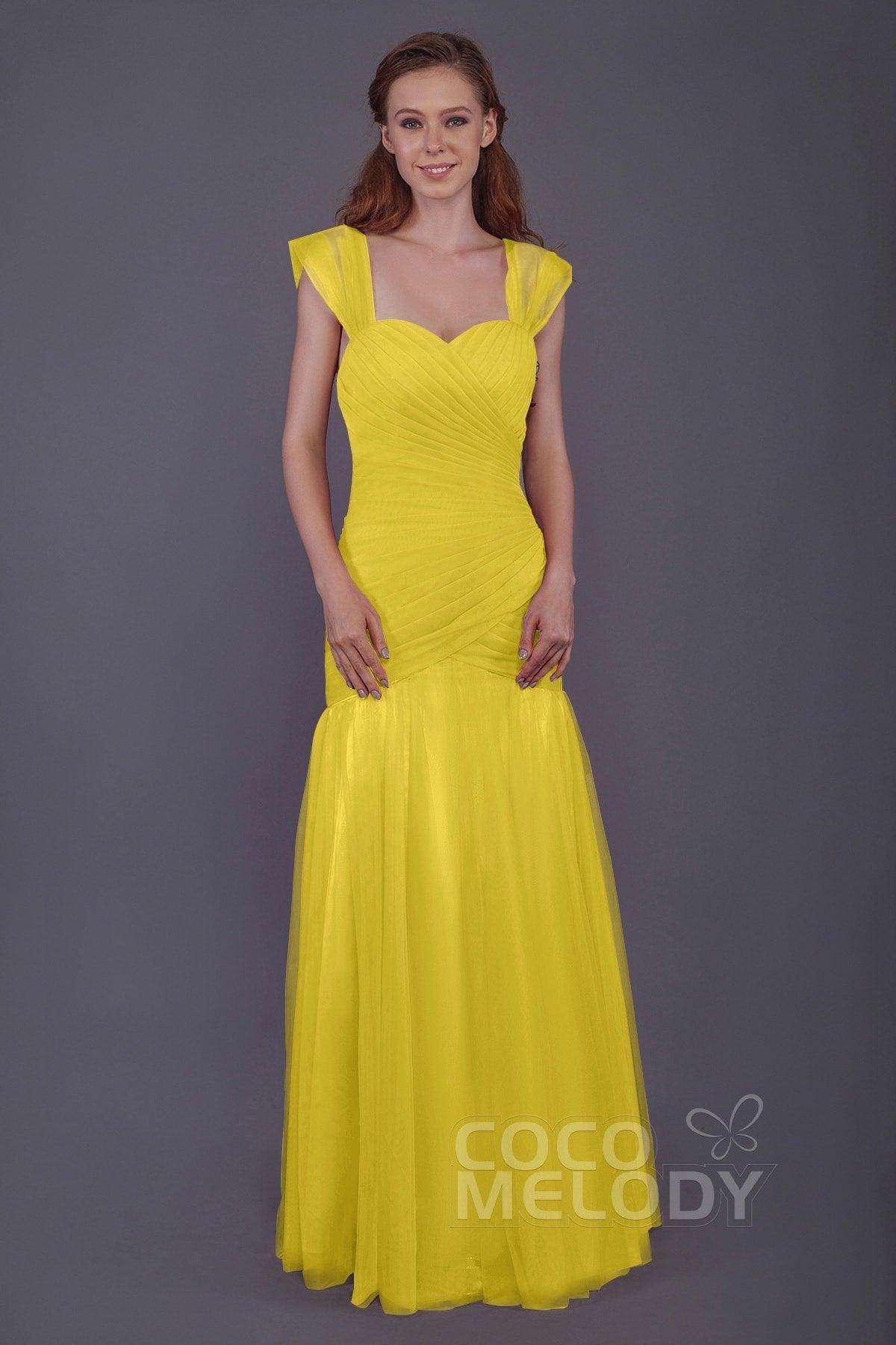 Trumpet-Mermaid Floor Length Tulle Bridesmaid Dress PR3500