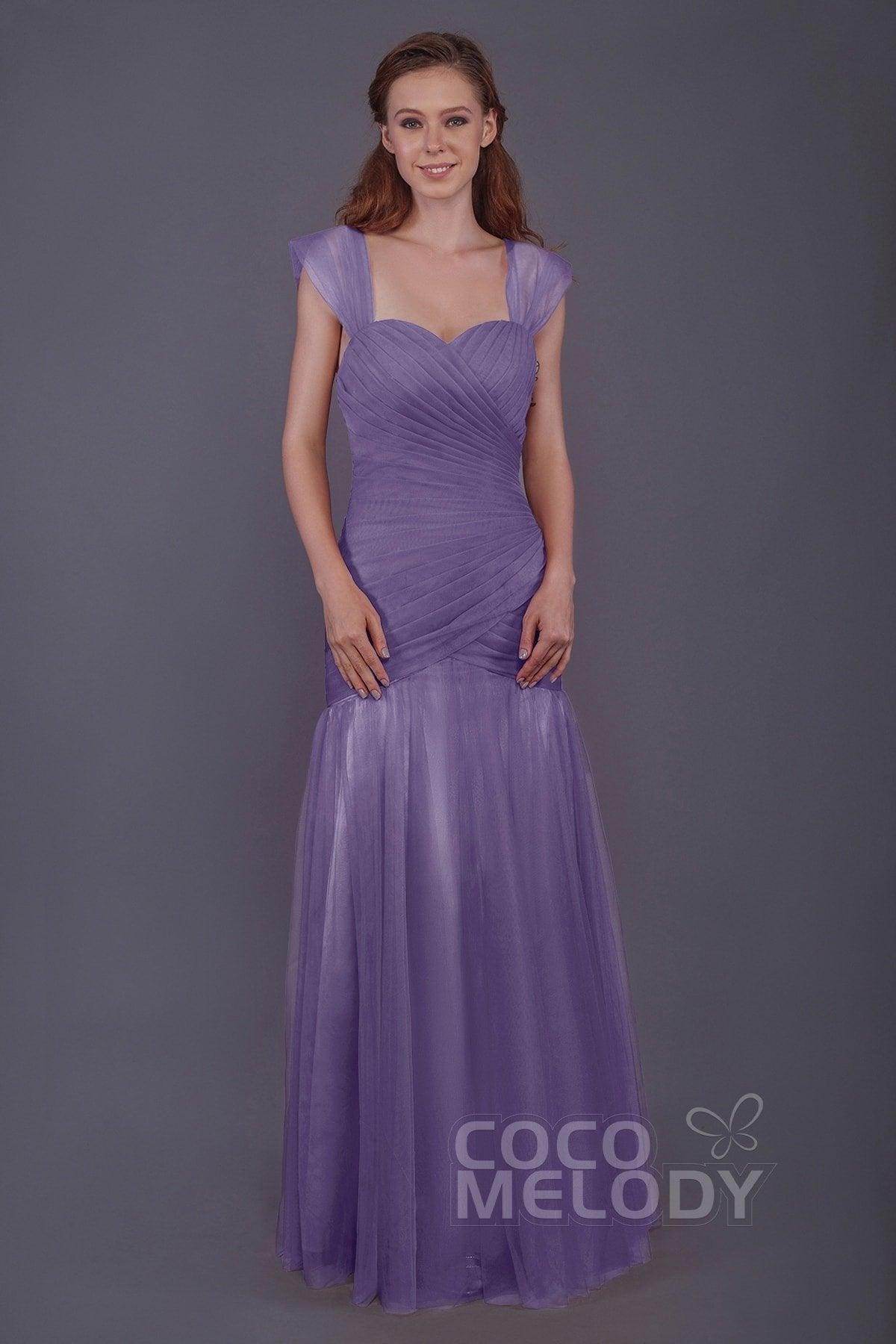 Trumpet-Mermaid Floor Length Tulle Bridesmaid Dress PR3500