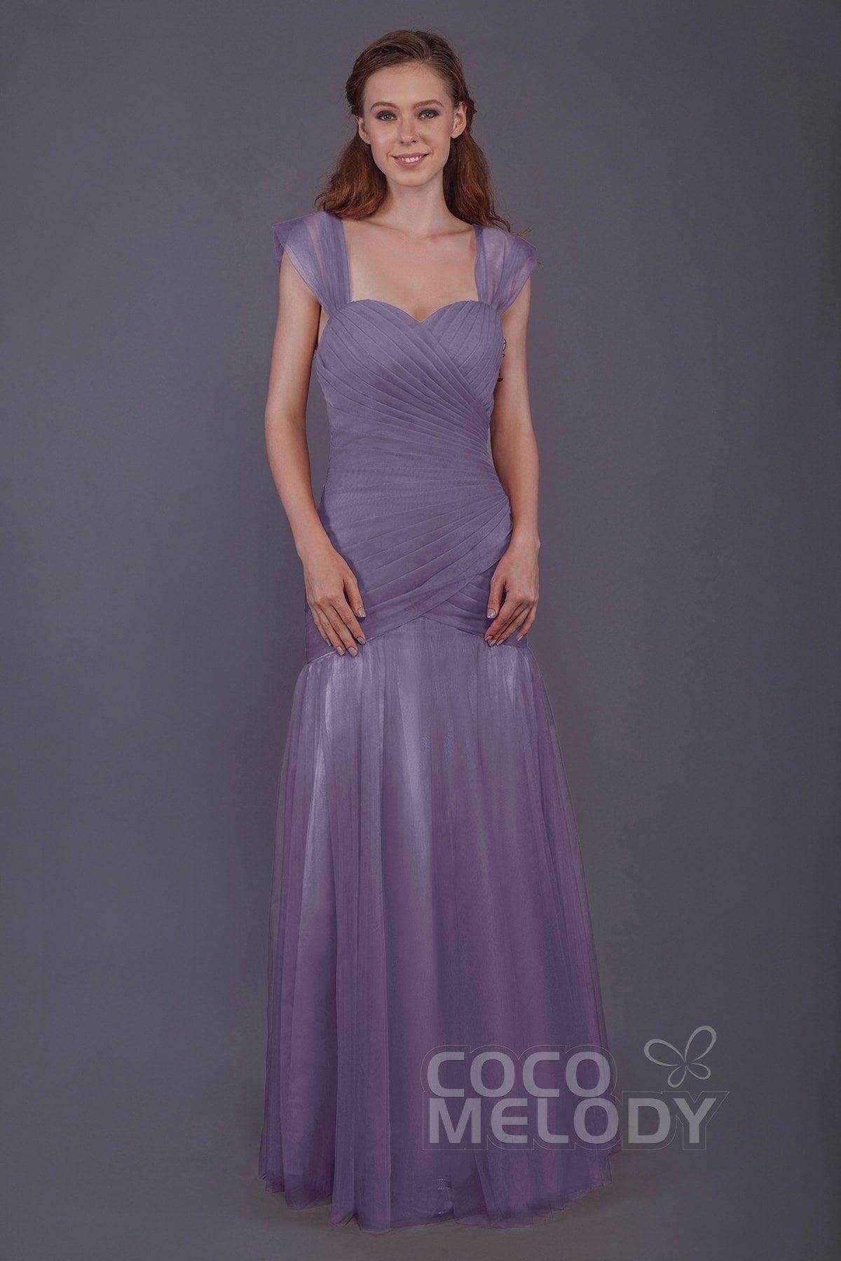 Trumpet-Mermaid Floor Length Tulle Bridesmaid Dress PR3500