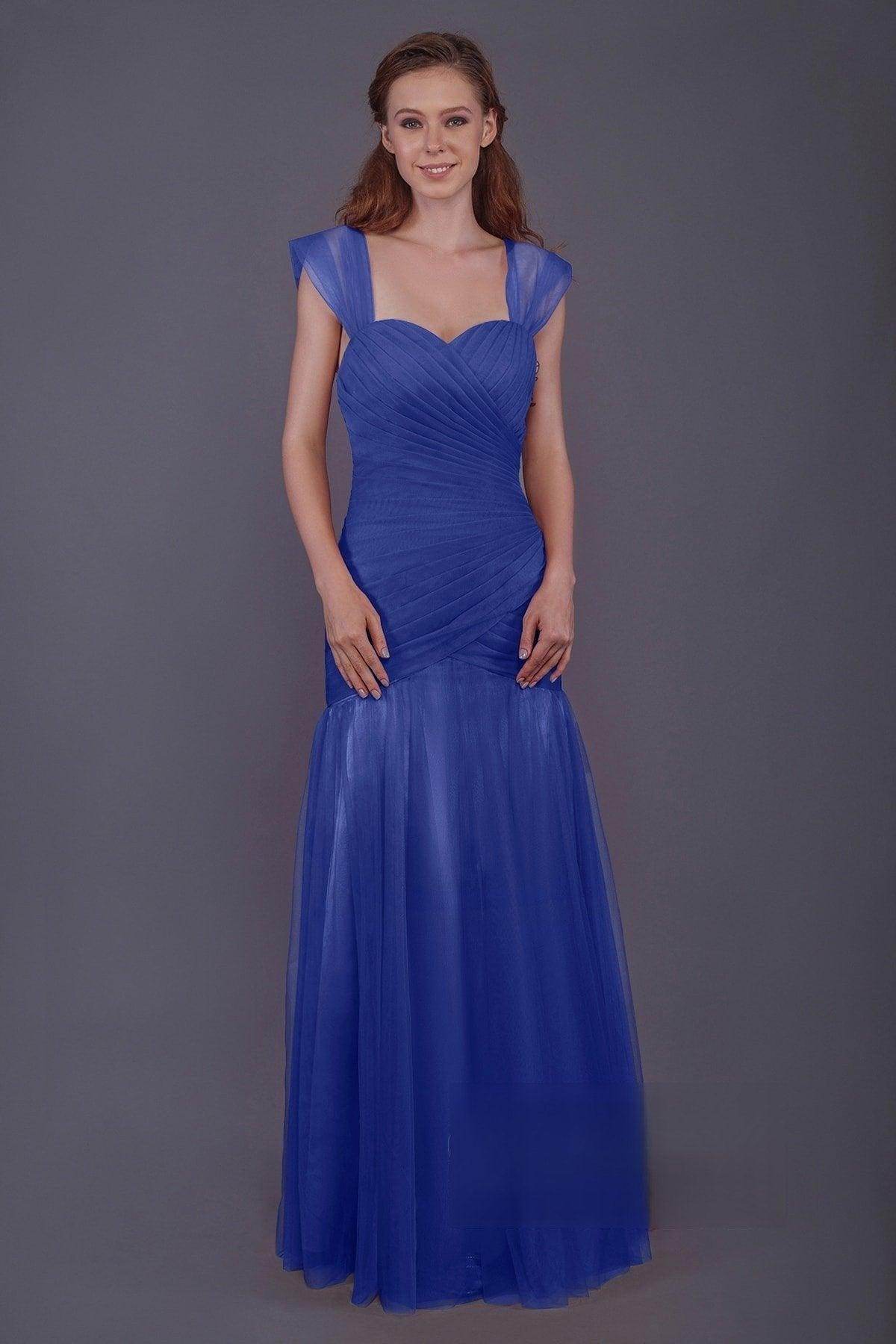 Trumpet-Mermaid Floor Length Tulle Bridesmaid Dress PR3500