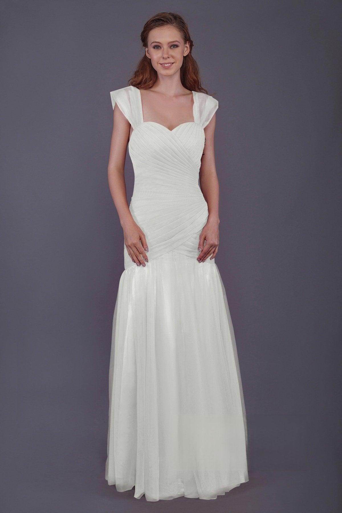 Trumpet-Mermaid Floor Length Tulle Bridesmaid Dress PR3500