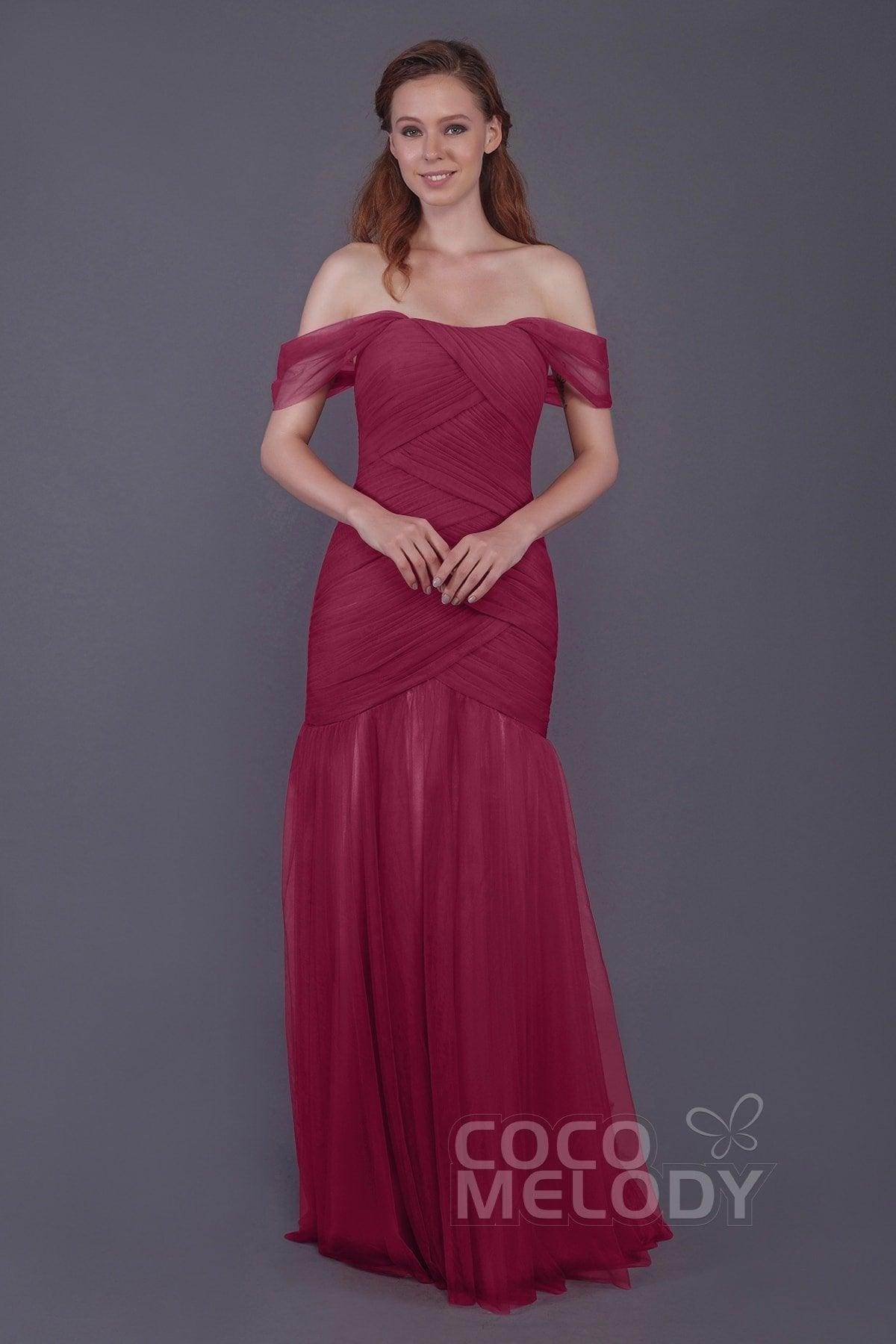 Trumpet-Mermaid Floor Length Tulle Bridesmaid Dress PR3504