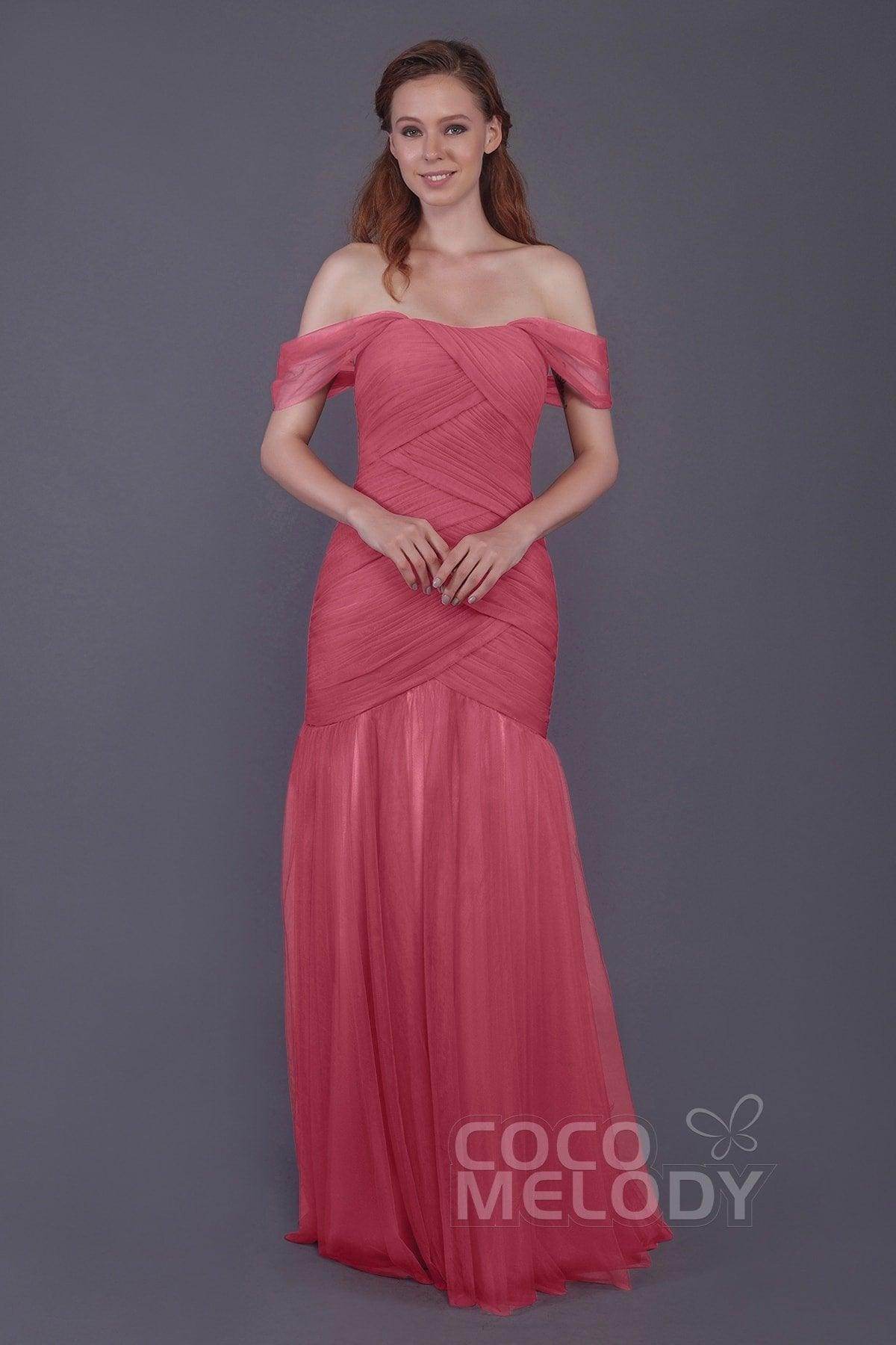 Trumpet-Mermaid Floor Length Tulle Bridesmaid Dress PR3504