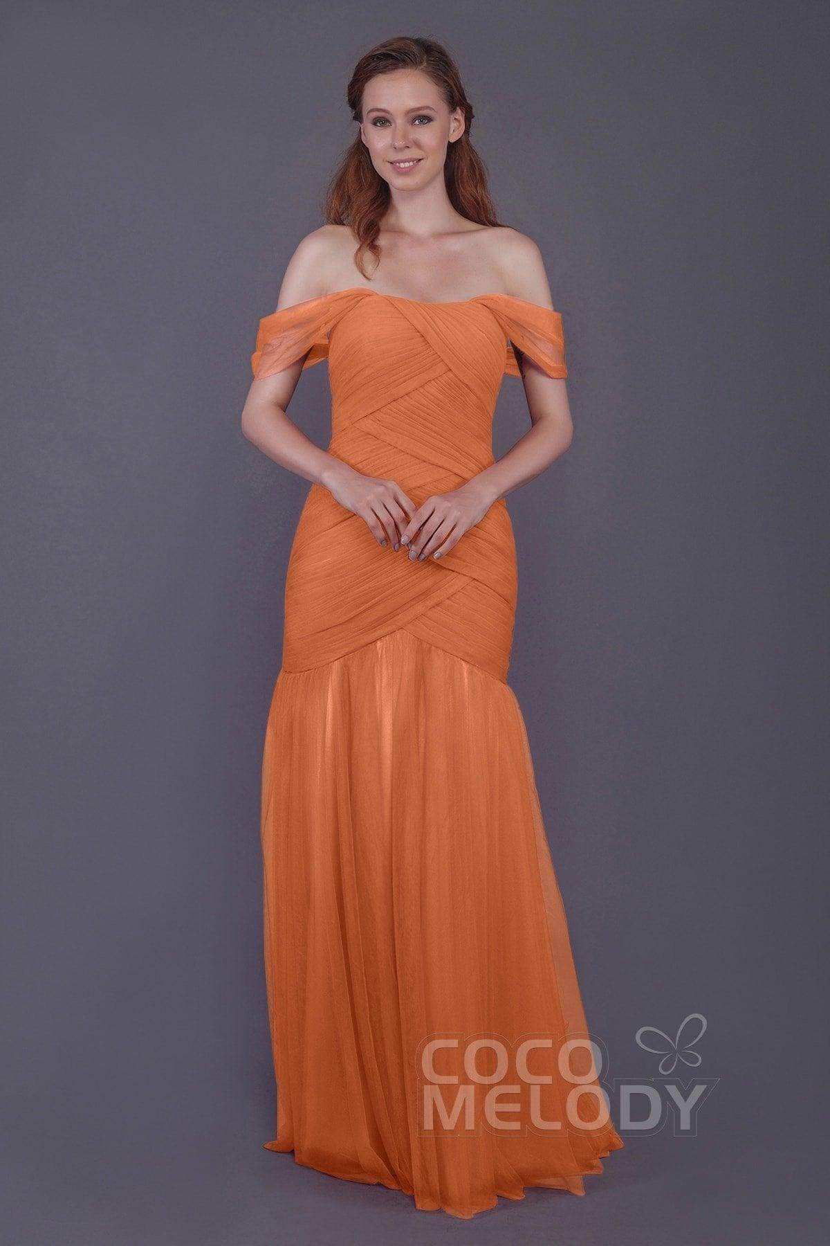 Trumpet-Mermaid Floor Length Tulle Bridesmaid Dress PR3504