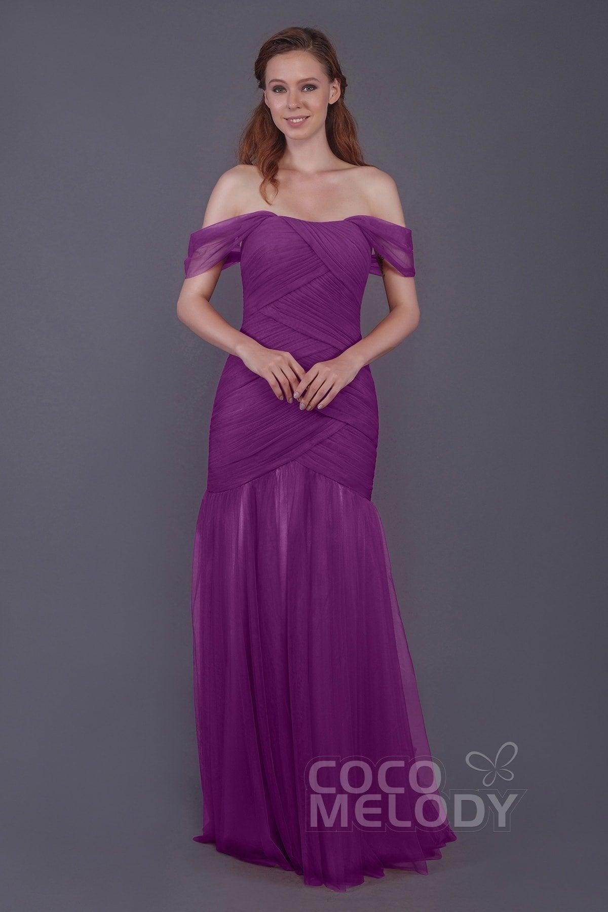 Trumpet-Mermaid Floor Length Tulle Bridesmaid Dress PR3504