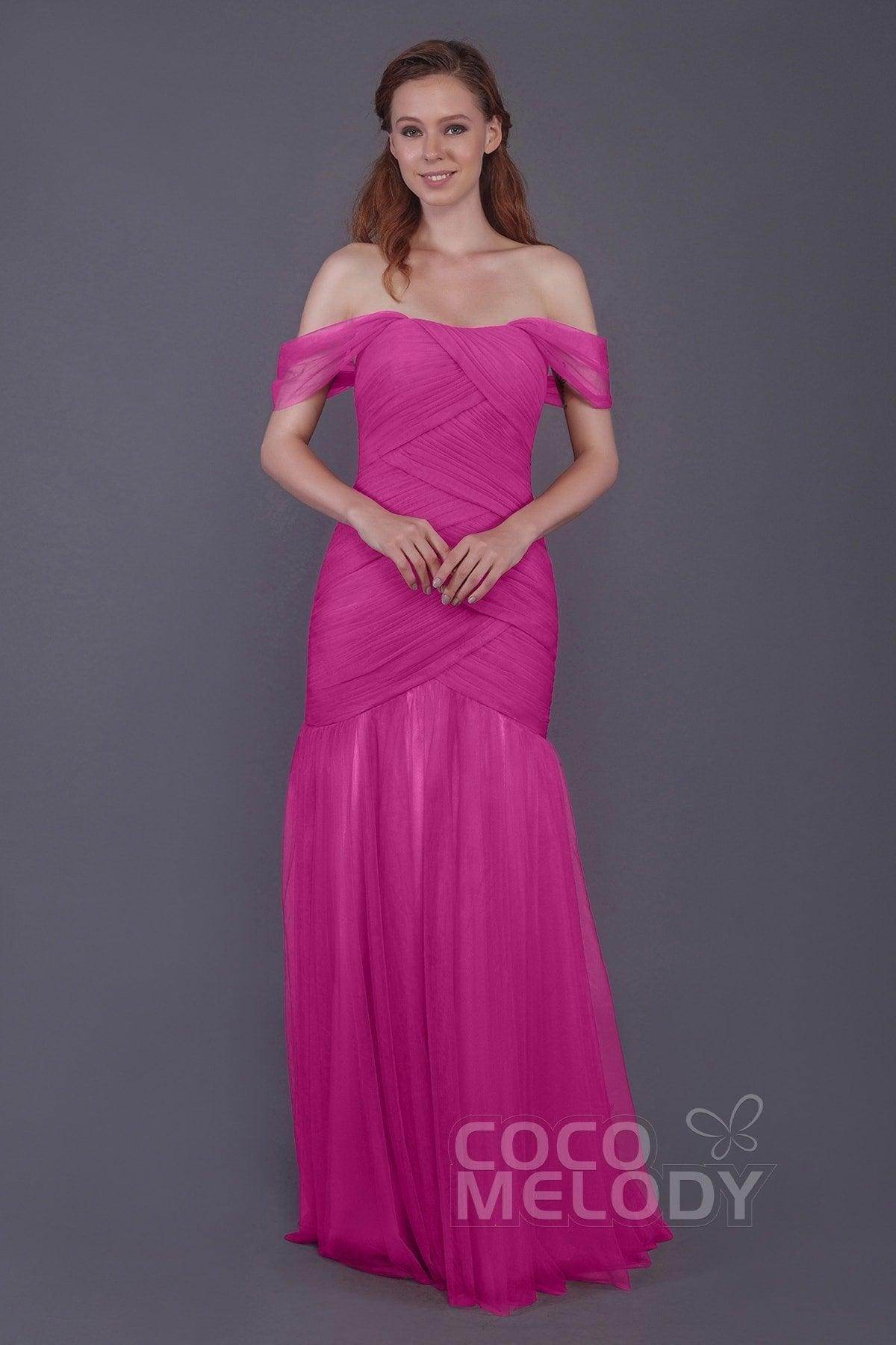 Trumpet-Mermaid Floor Length Tulle Bridesmaid Dress PR3504