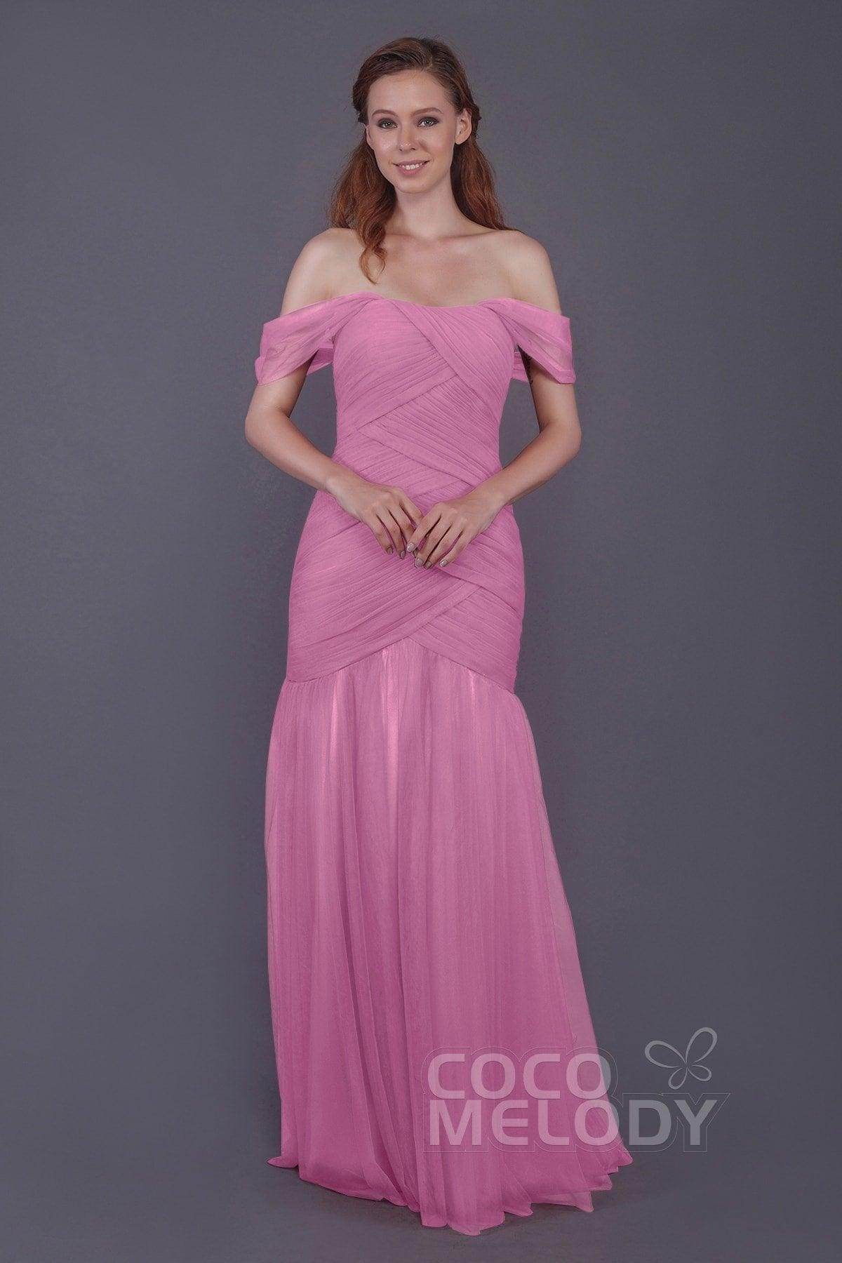 Trumpet-Mermaid Floor Length Tulle Bridesmaid Dress PR3504
