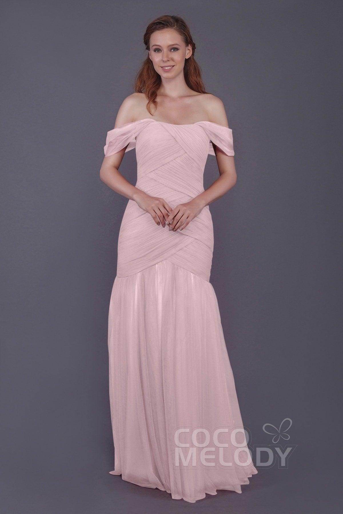 Trumpet-Mermaid Floor Length Tulle Bridesmaid Dress PR3504