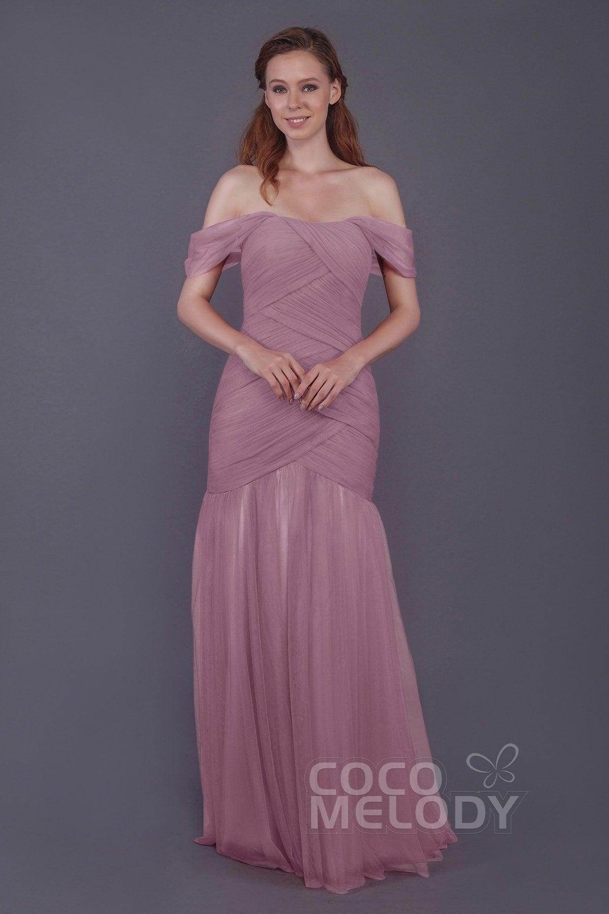 Trumpet-Mermaid Floor Length Tulle Bridesmaid Dress PR3504