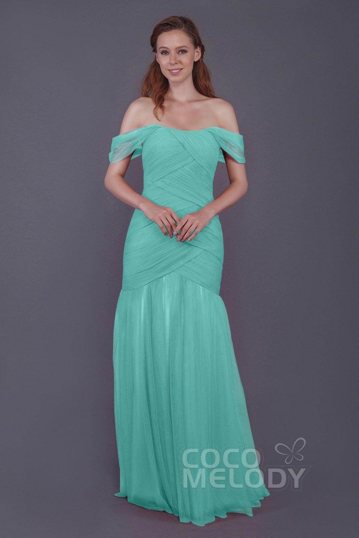 Trumpet-Mermaid Floor Length Tulle Bridesmaid Dress PR3504