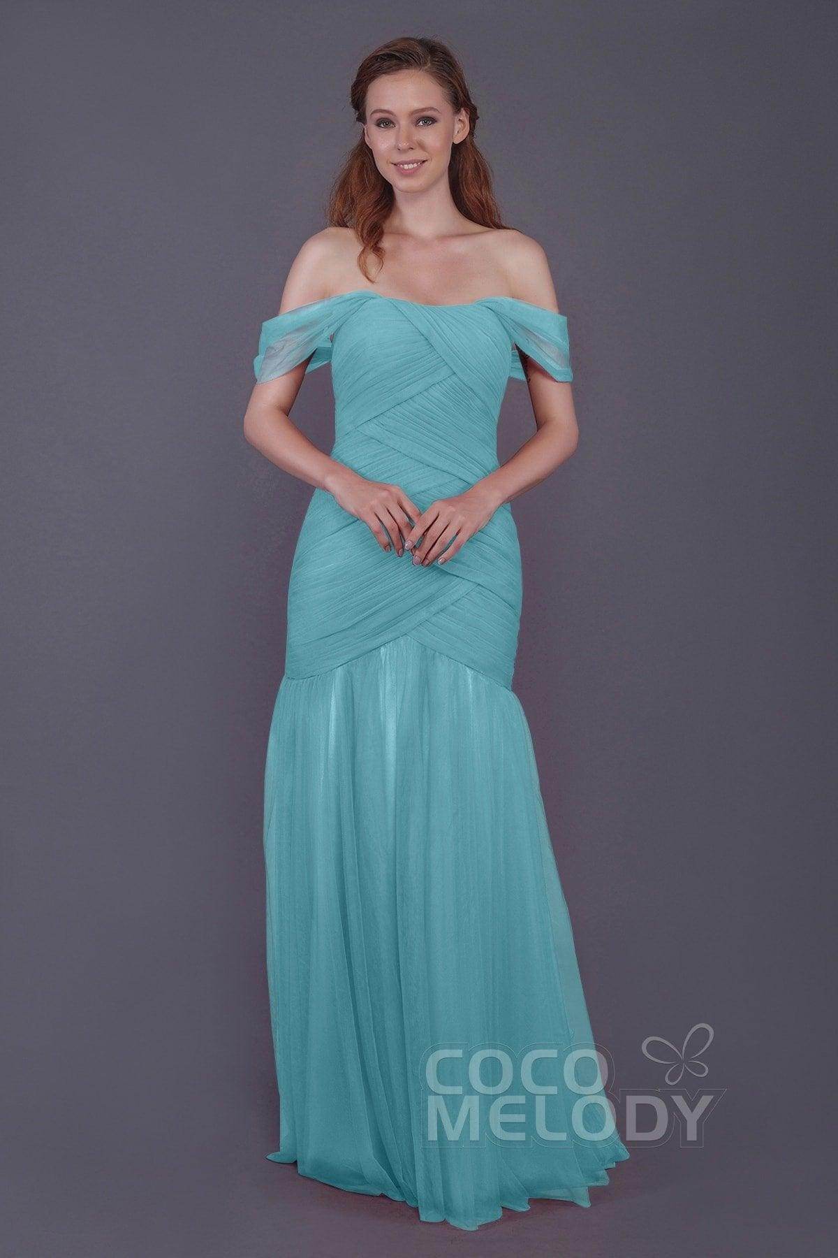Trumpet-Mermaid Floor Length Tulle Bridesmaid Dress PR3504