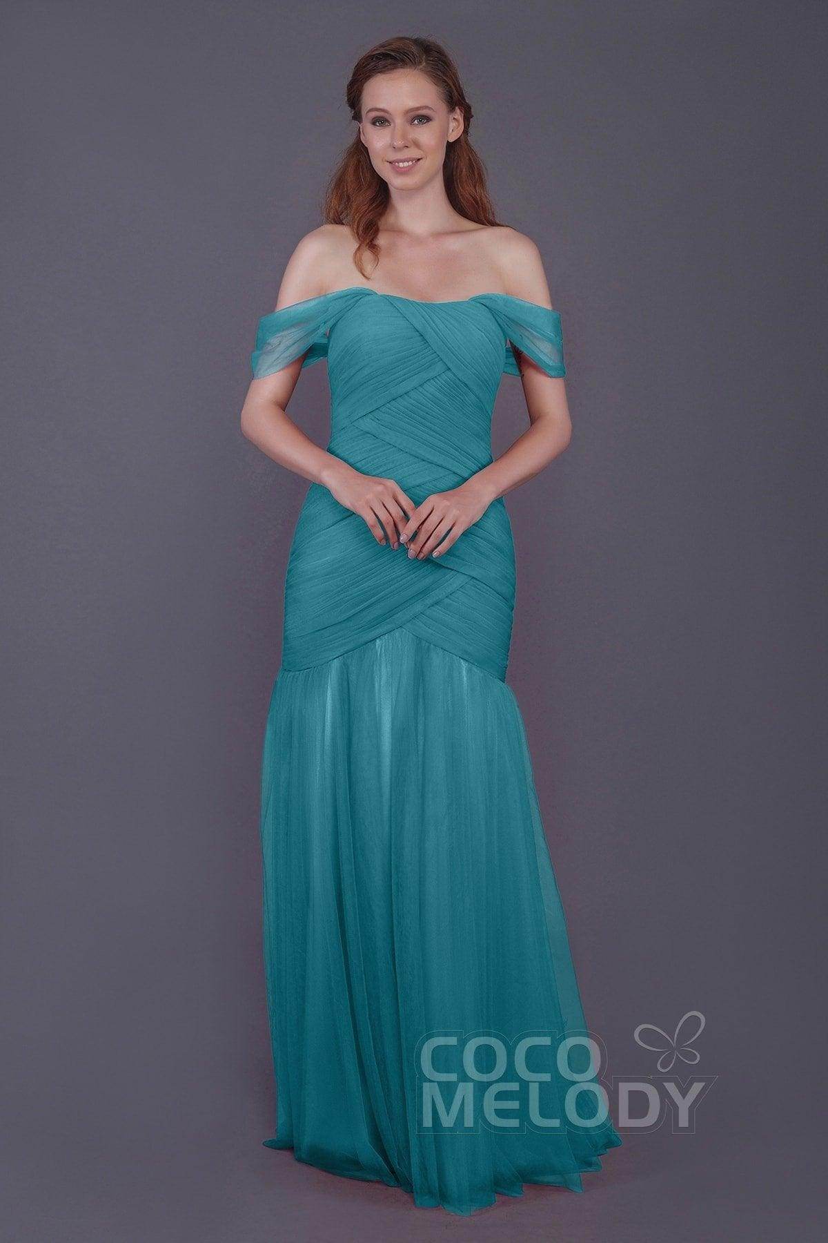 Trumpet-Mermaid Floor Length Tulle Bridesmaid Dress PR3504