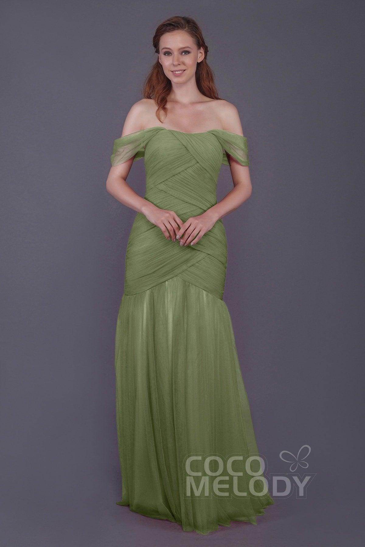 Trumpet-Mermaid Floor Length Tulle Bridesmaid Dress PR3504