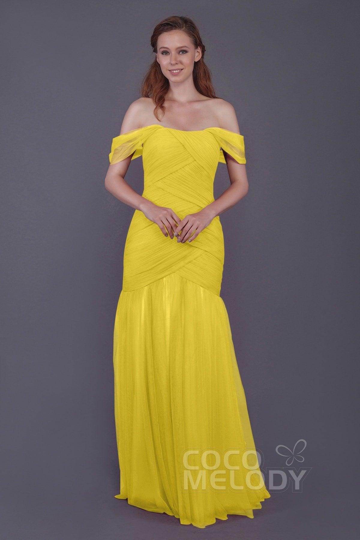 Trumpet-Mermaid Floor Length Tulle Bridesmaid Dress PR3504