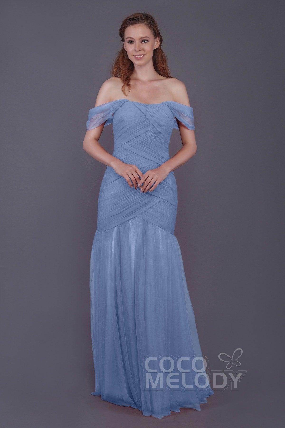 Trumpet-Mermaid Floor Length Tulle Bridesmaid Dress PR3504