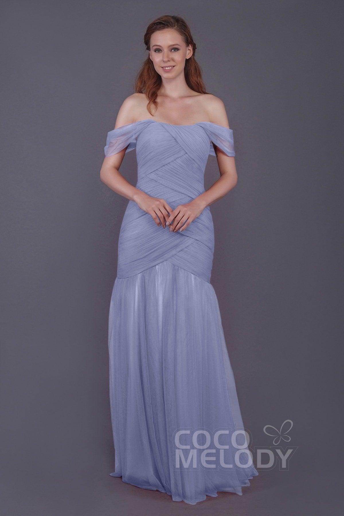Trumpet-Mermaid Floor Length Tulle Bridesmaid Dress PR3504