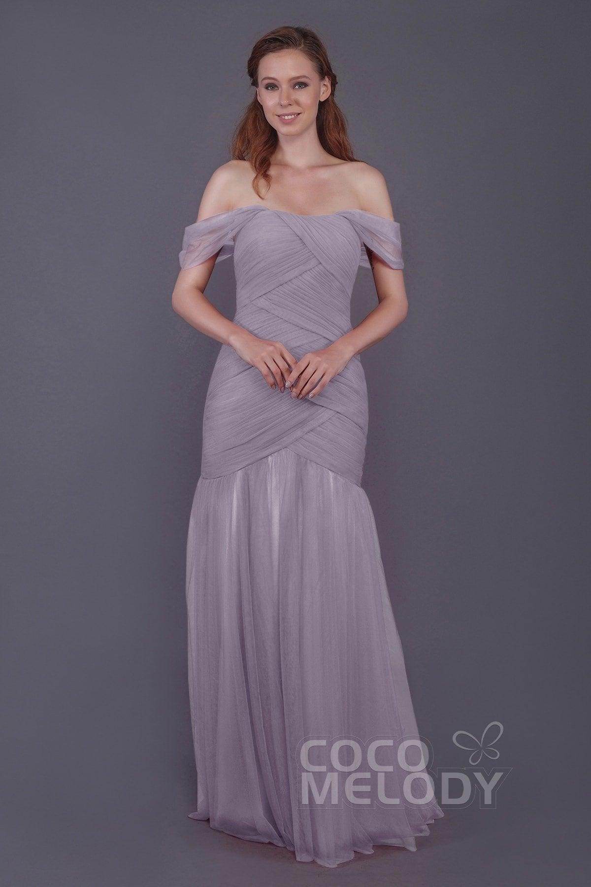Trumpet-Mermaid Floor Length Tulle Bridesmaid Dress PR3504