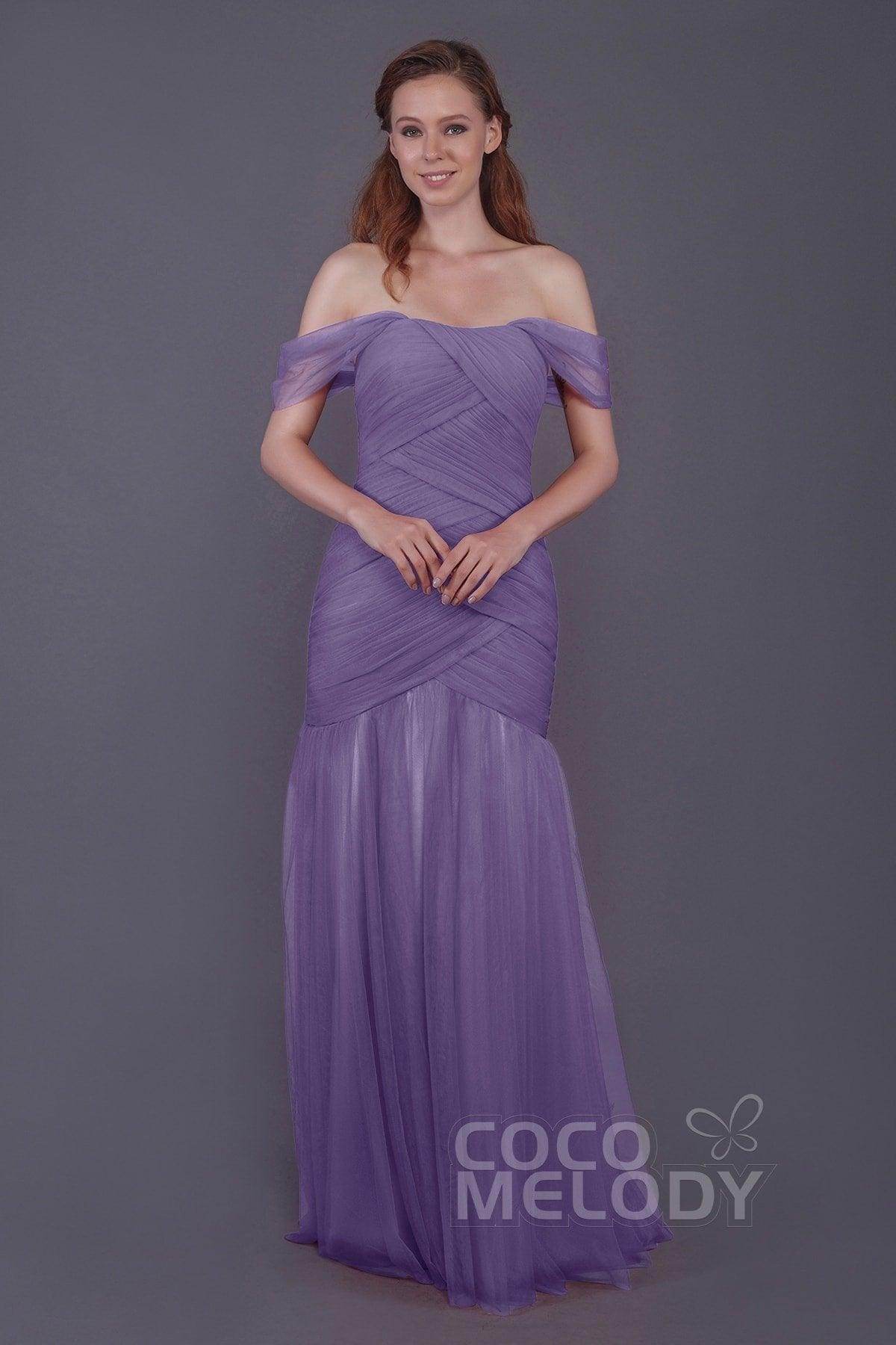 Trumpet-Mermaid Floor Length Tulle Bridesmaid Dress PR3504