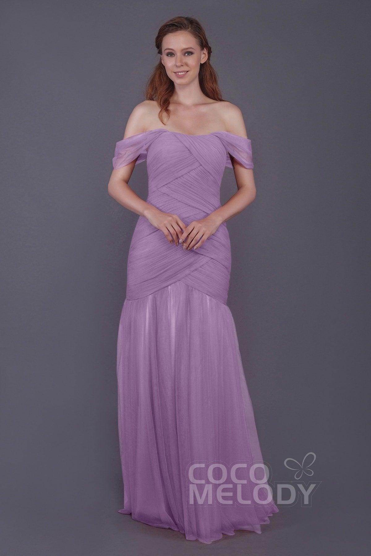 Trumpet-Mermaid Floor Length Tulle Bridesmaid Dress PR3504