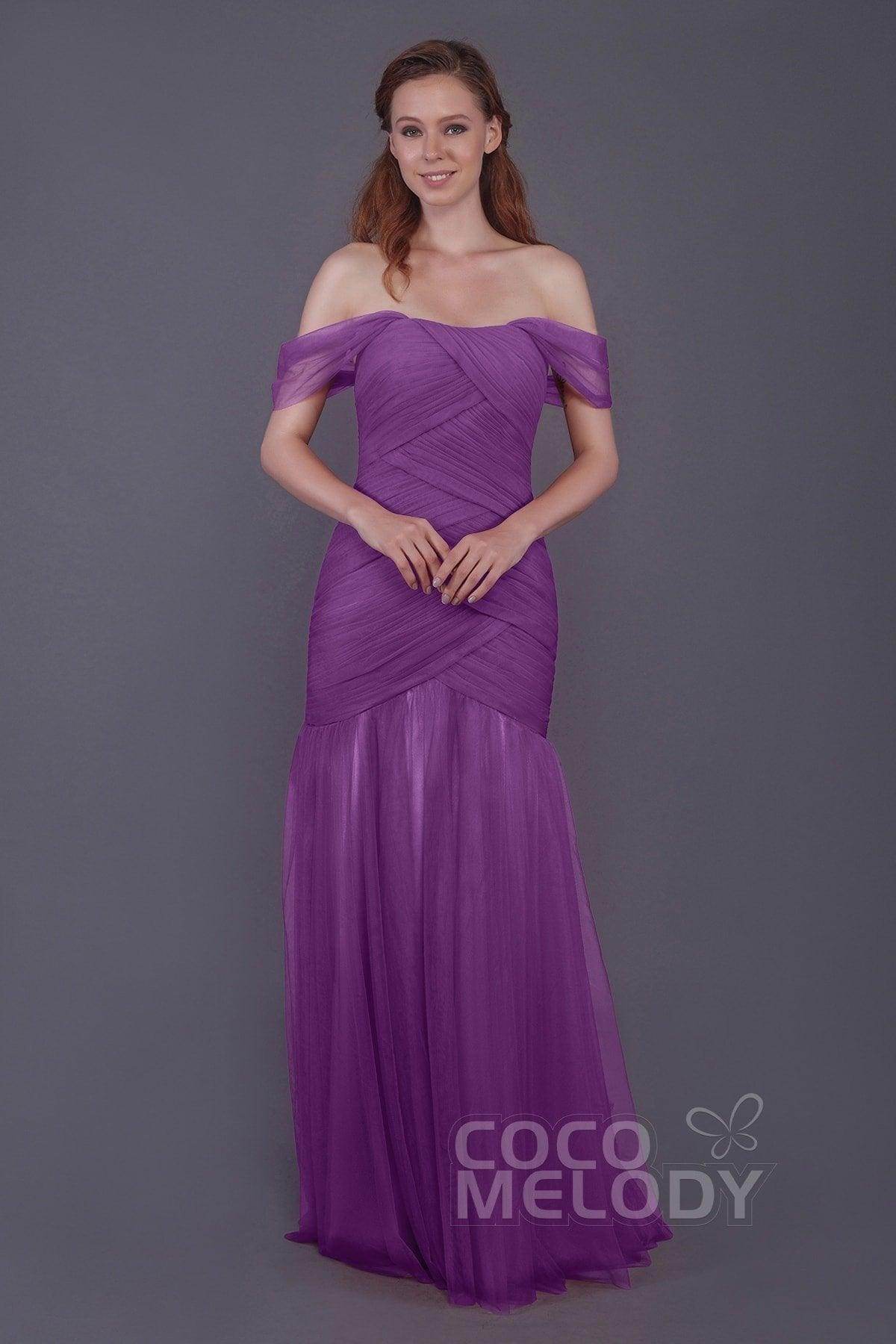 Trumpet-Mermaid Floor Length Tulle Bridesmaid Dress PR3504