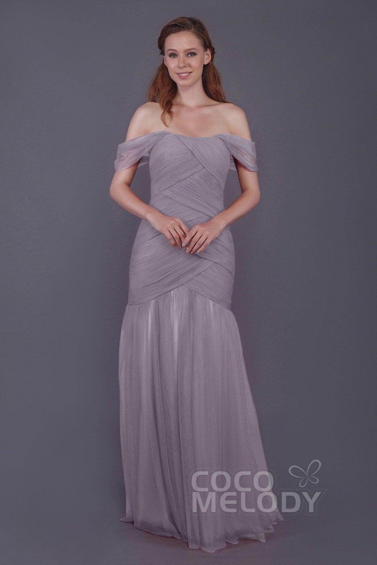 Trumpet-Mermaid Floor Length Tulle Bridesmaid Dress PR3504