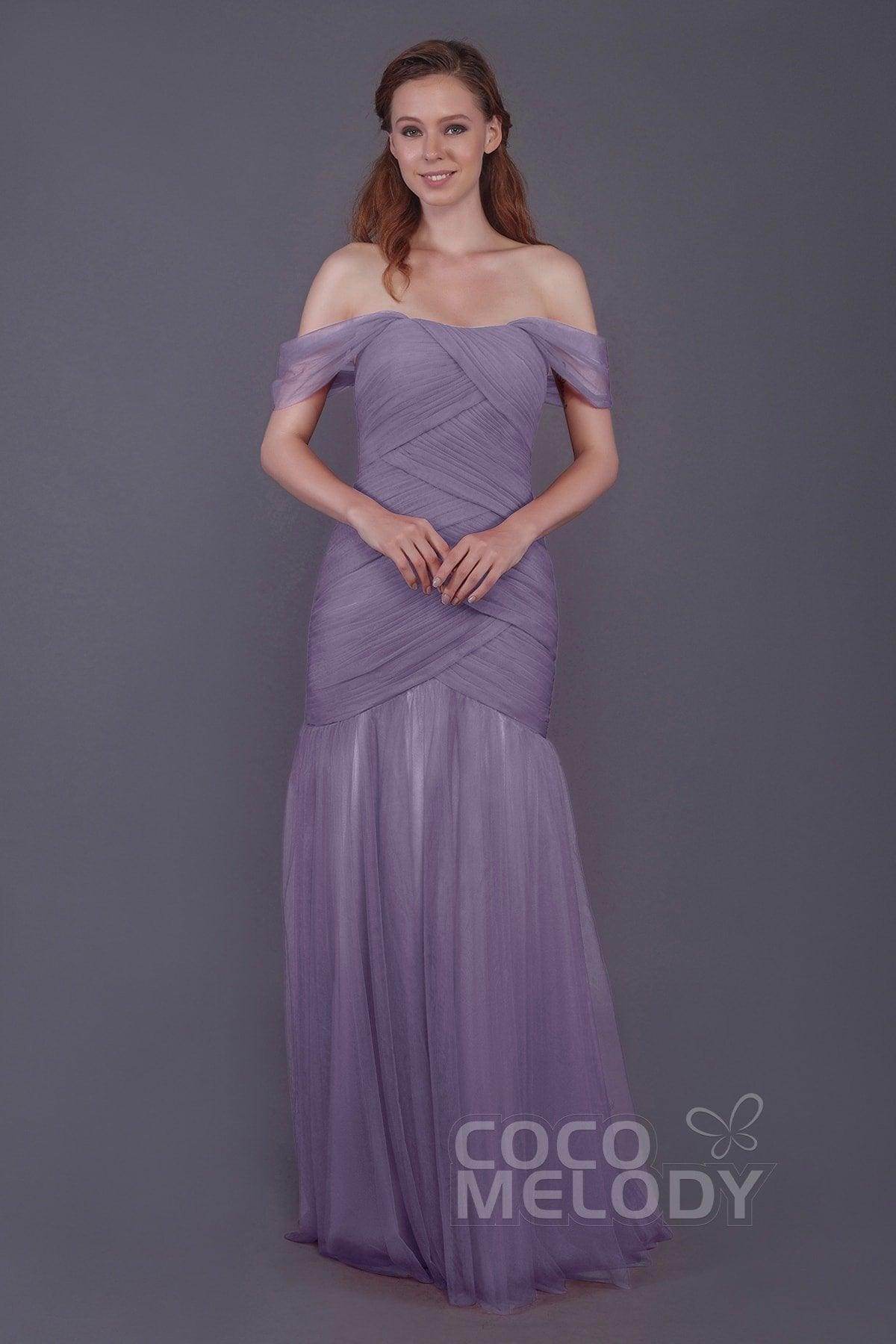 Trumpet-Mermaid Floor Length Tulle Bridesmaid Dress PR3504