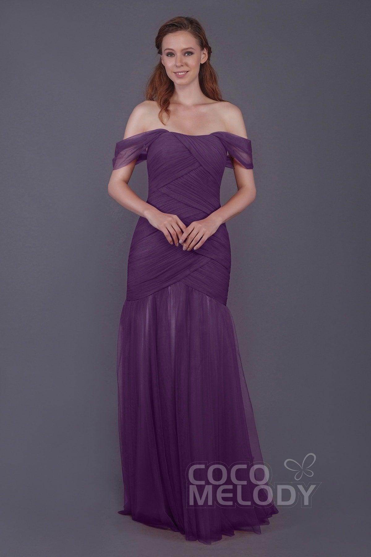 Trumpet-Mermaid Floor Length Tulle Bridesmaid Dress PR3504