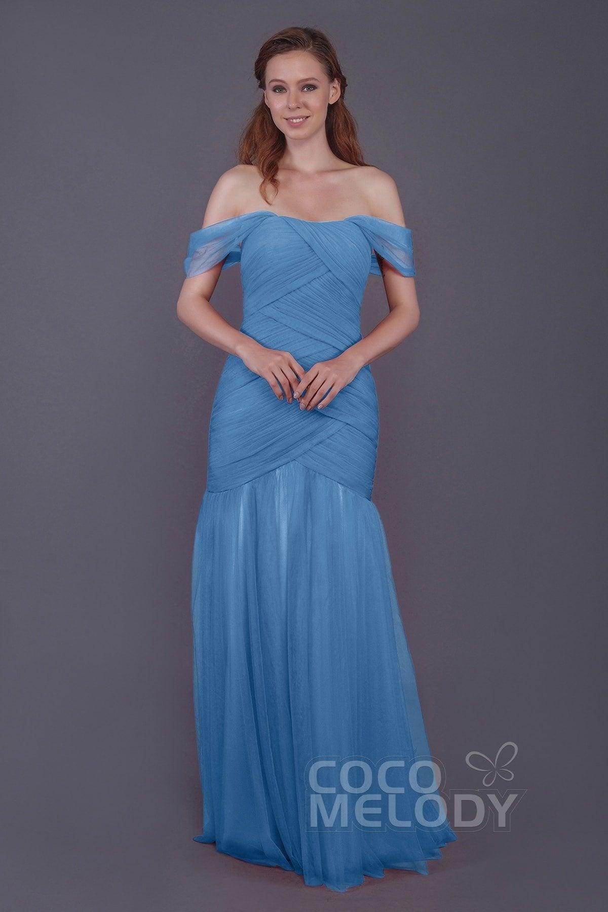 Trumpet-Mermaid Floor Length Tulle Bridesmaid Dress PR3504