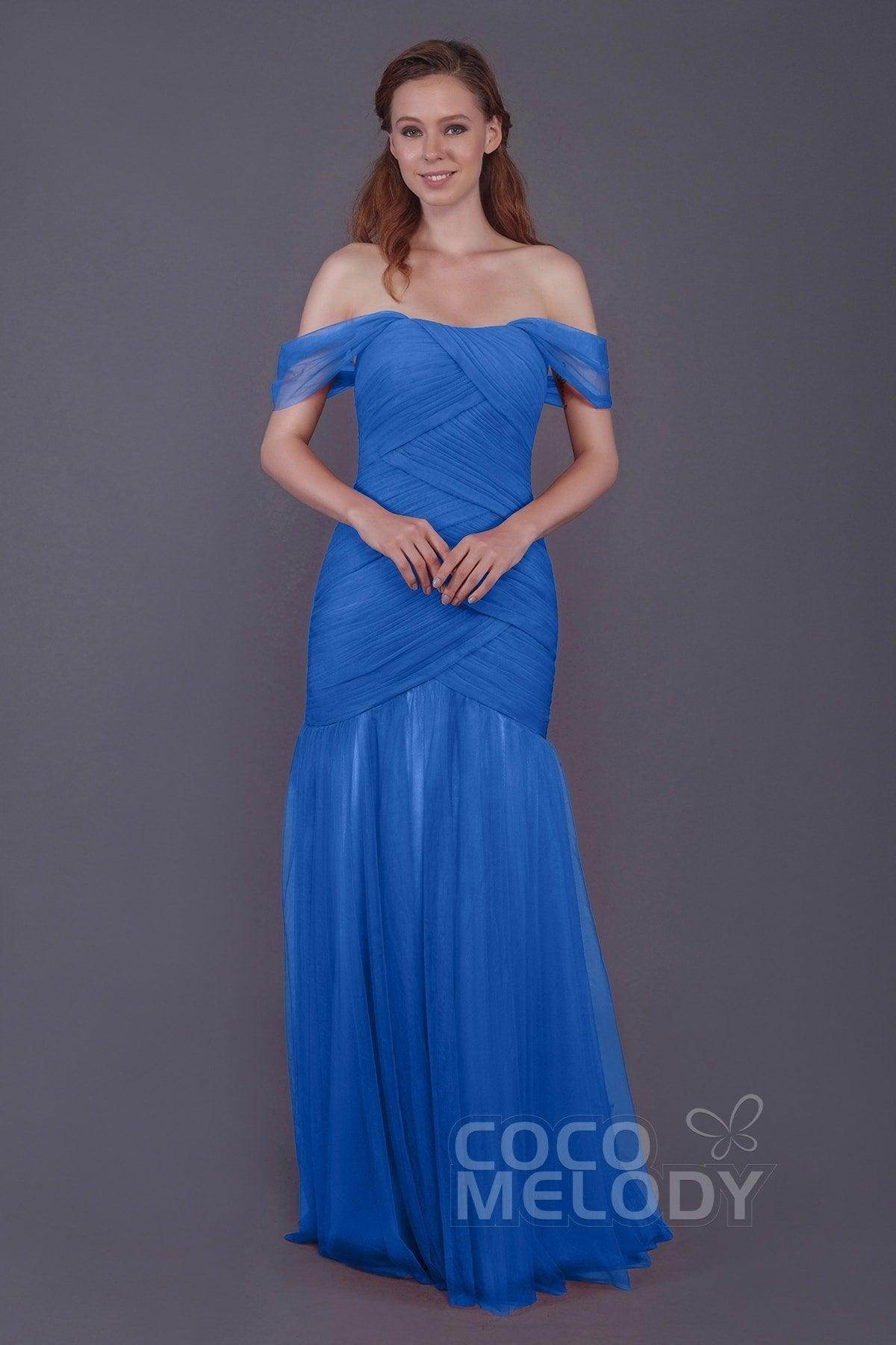 Trumpet-Mermaid Floor Length Tulle Bridesmaid Dress PR3504