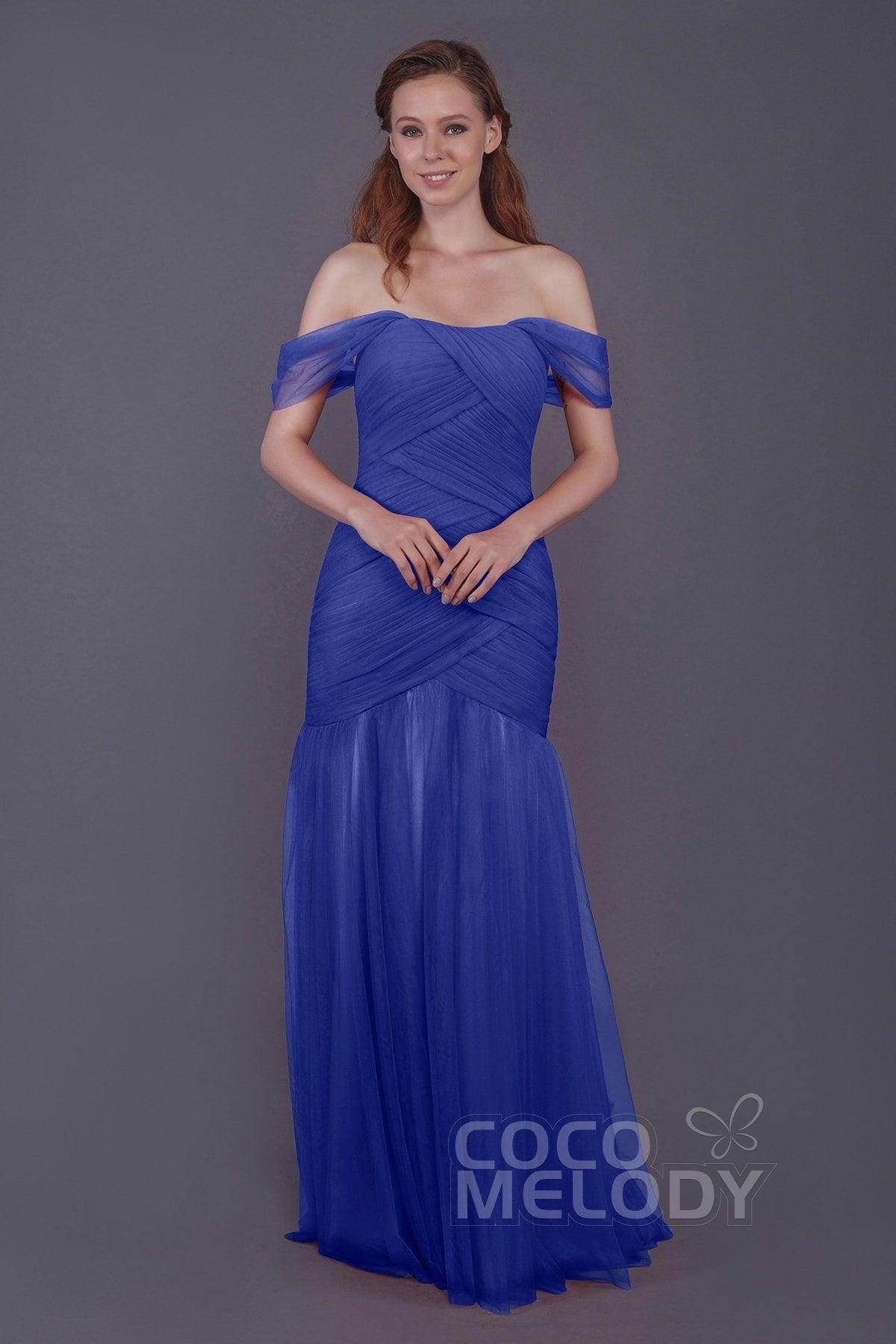 Trumpet-Mermaid Floor Length Tulle Bridesmaid Dress PR3504