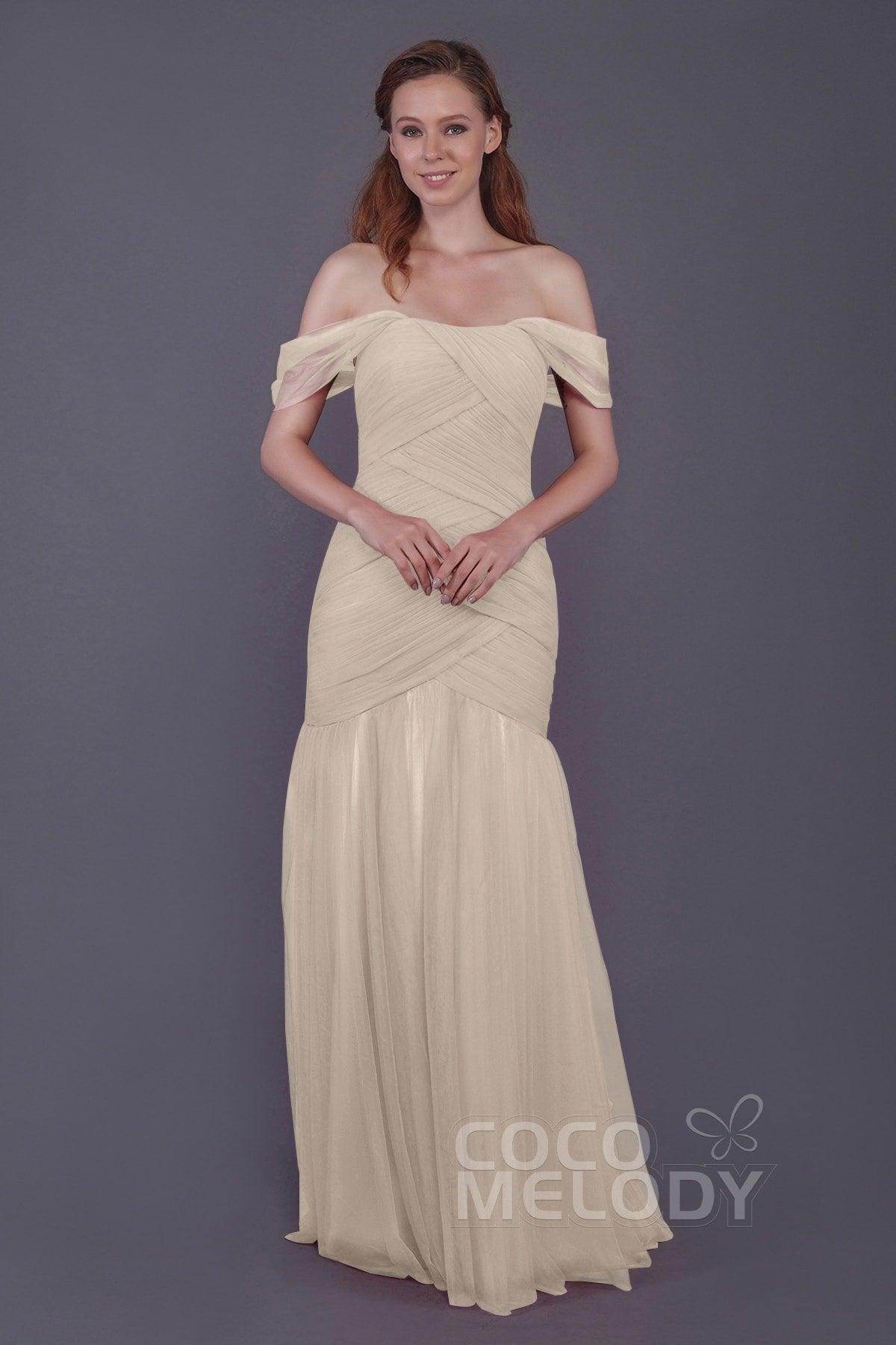 Trumpet-Mermaid Floor Length Tulle Bridesmaid Dress PR3504
