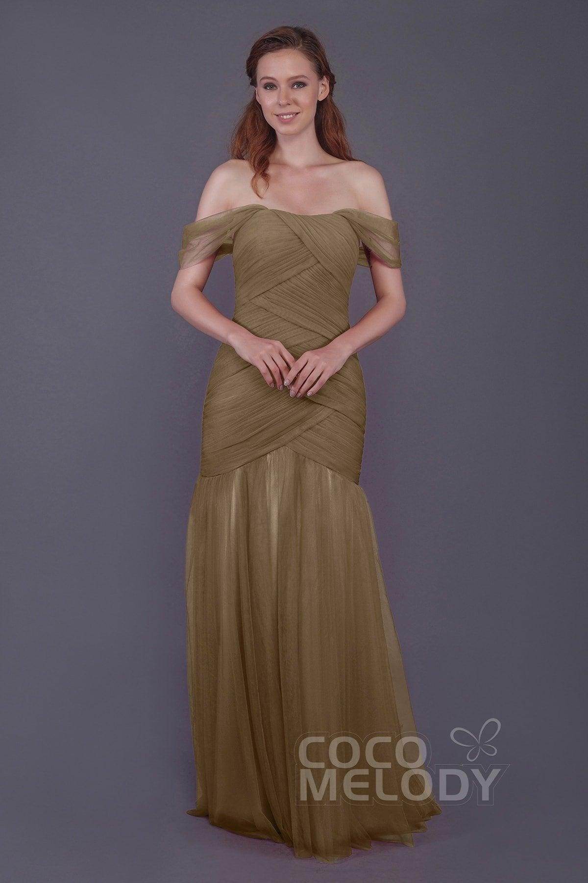 Trumpet-Mermaid Floor Length Tulle Bridesmaid Dress PR3504