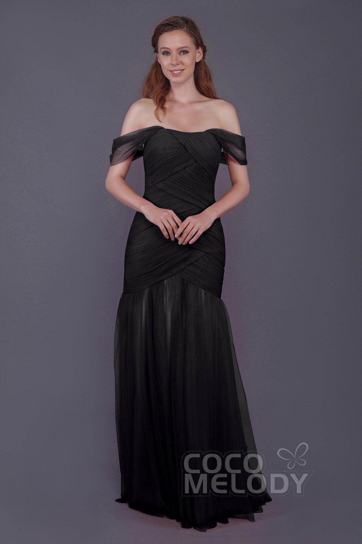 Trumpet-Mermaid Floor Length Tulle Bridesmaid Dress PR3504