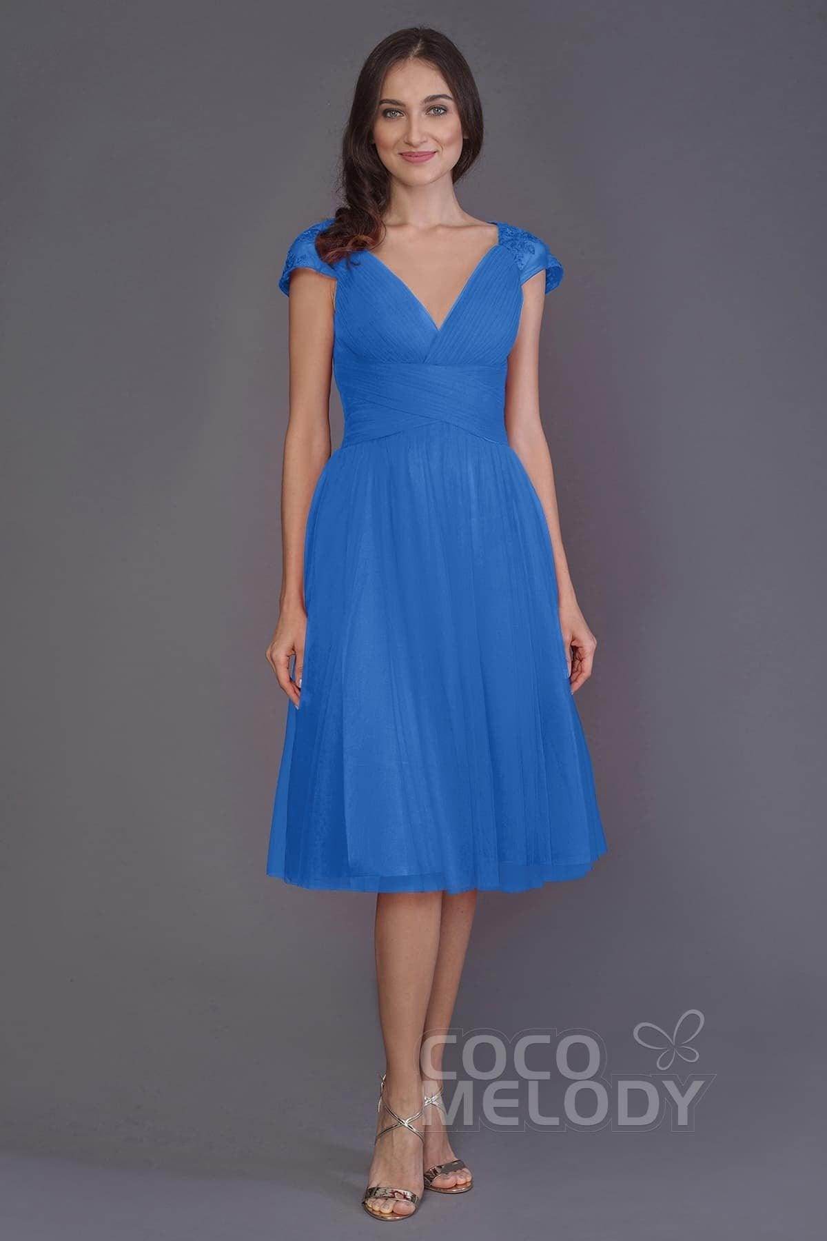 A-Line Knee Length Tulle Bridesmaid Dress PR3515
