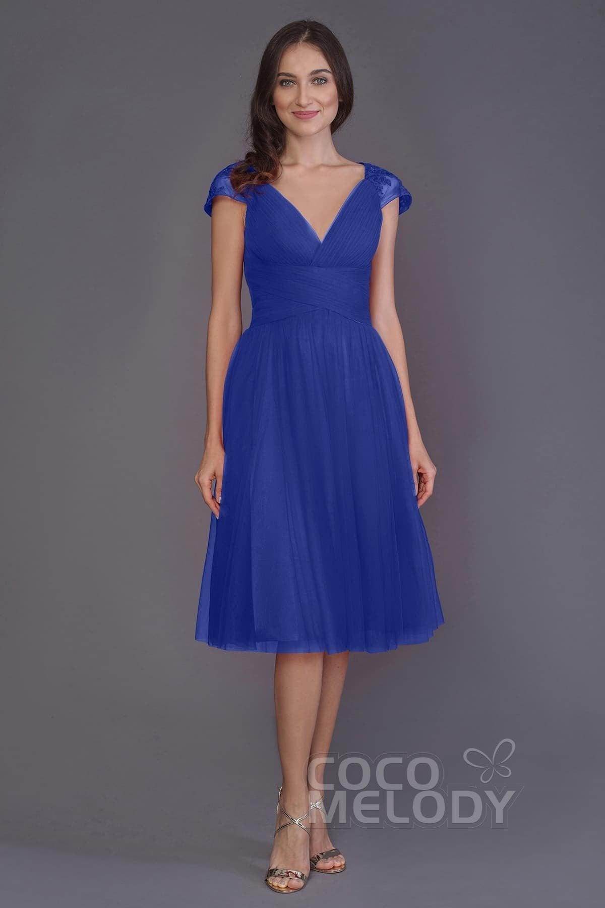 A-Line Knee Length Tulle Bridesmaid Dress PR3515